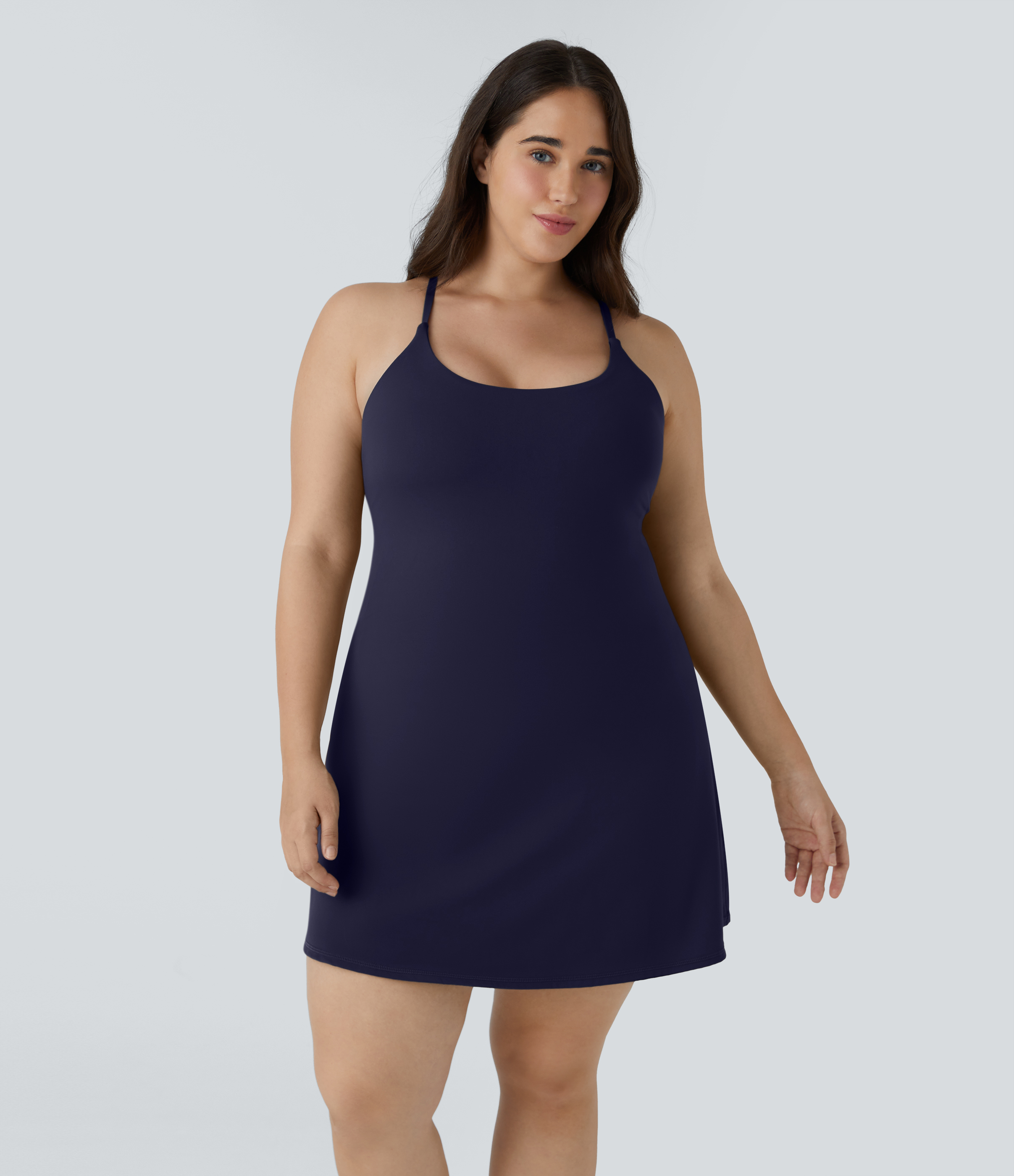 Halara Everyday Cloudfulв„ў Fabric Plus Size Dress-Wannabe  - Peacoat - 4X 