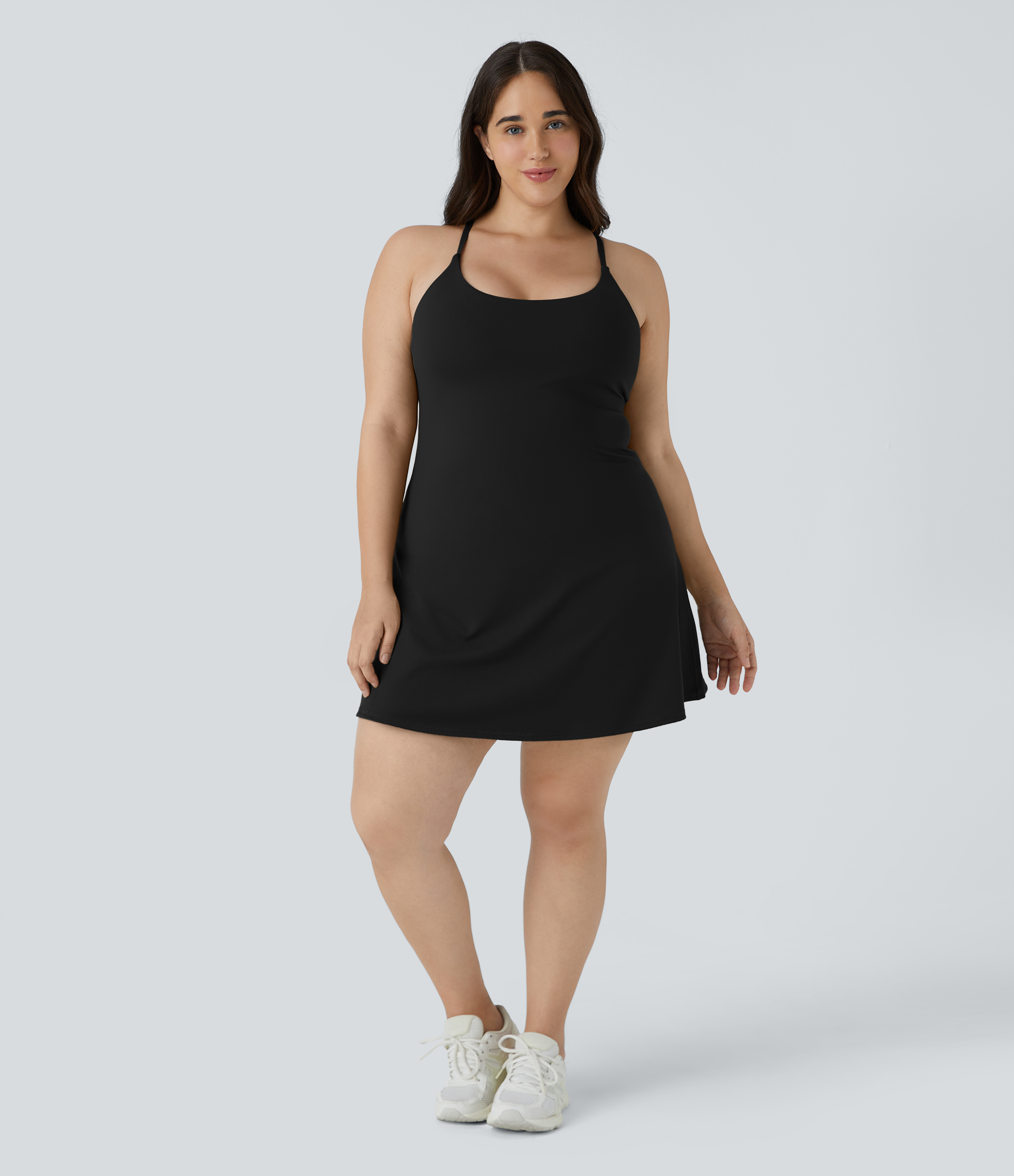 Halara Everyday Cloudfulв„ў Fabric Plus Size Dress-Wannabe  - Black - 4X 