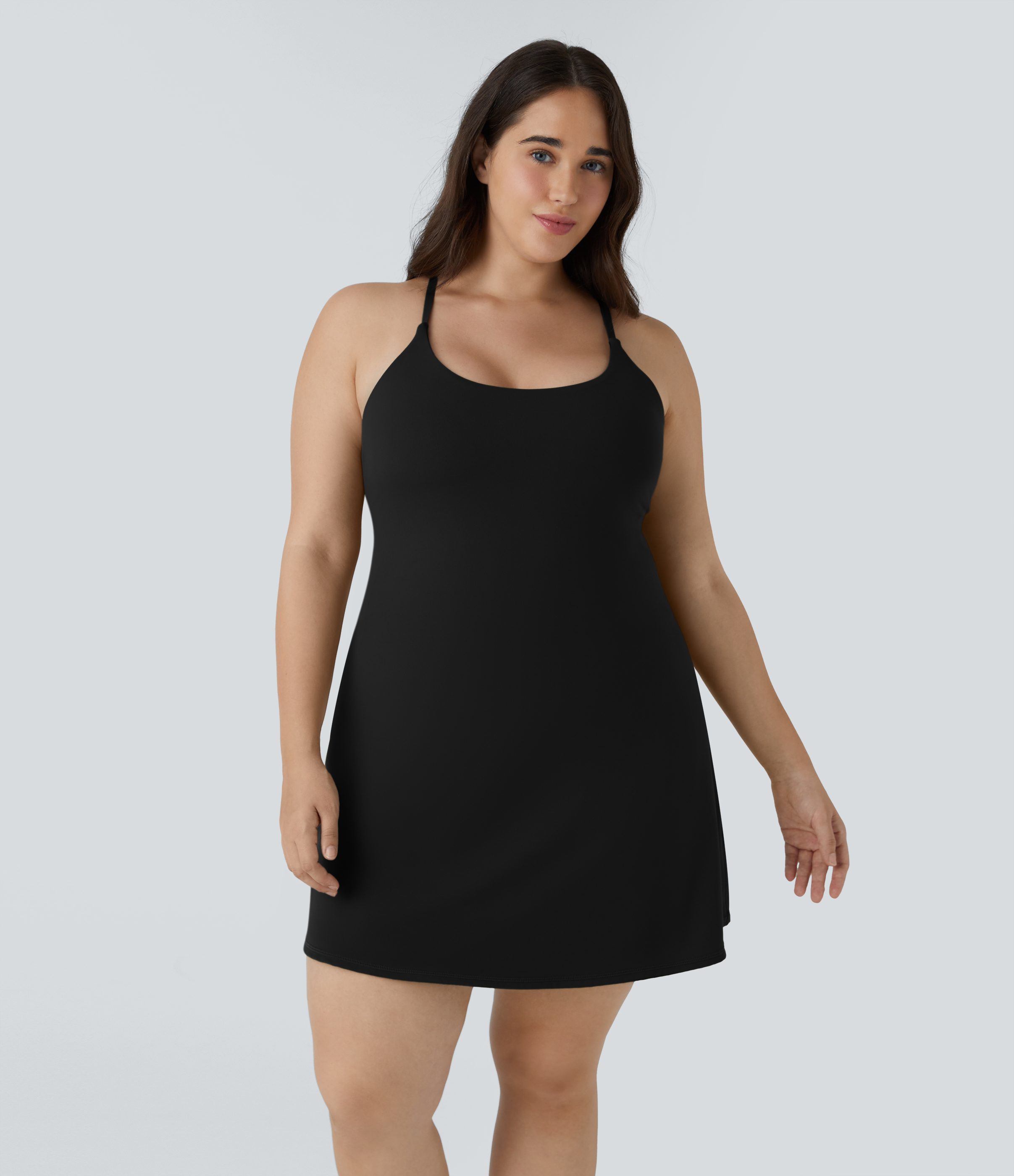 Halara Everyday Cloudfulв„ў Fabric Plus Size Dress-Wannabe  - Black - 4X 