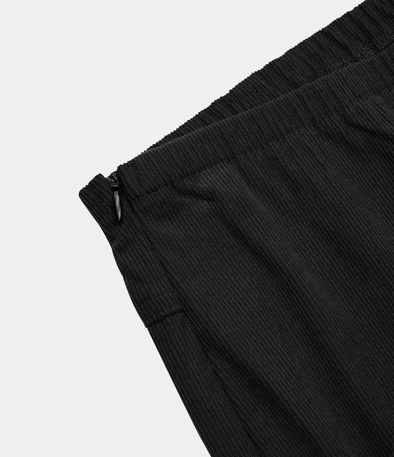 Halara Mid Rise Side Zipper Back Pocket Flare Casual Corduroy Pants  - Black - S sweatpants jogger pants stacked sweatpants cargo joggers 