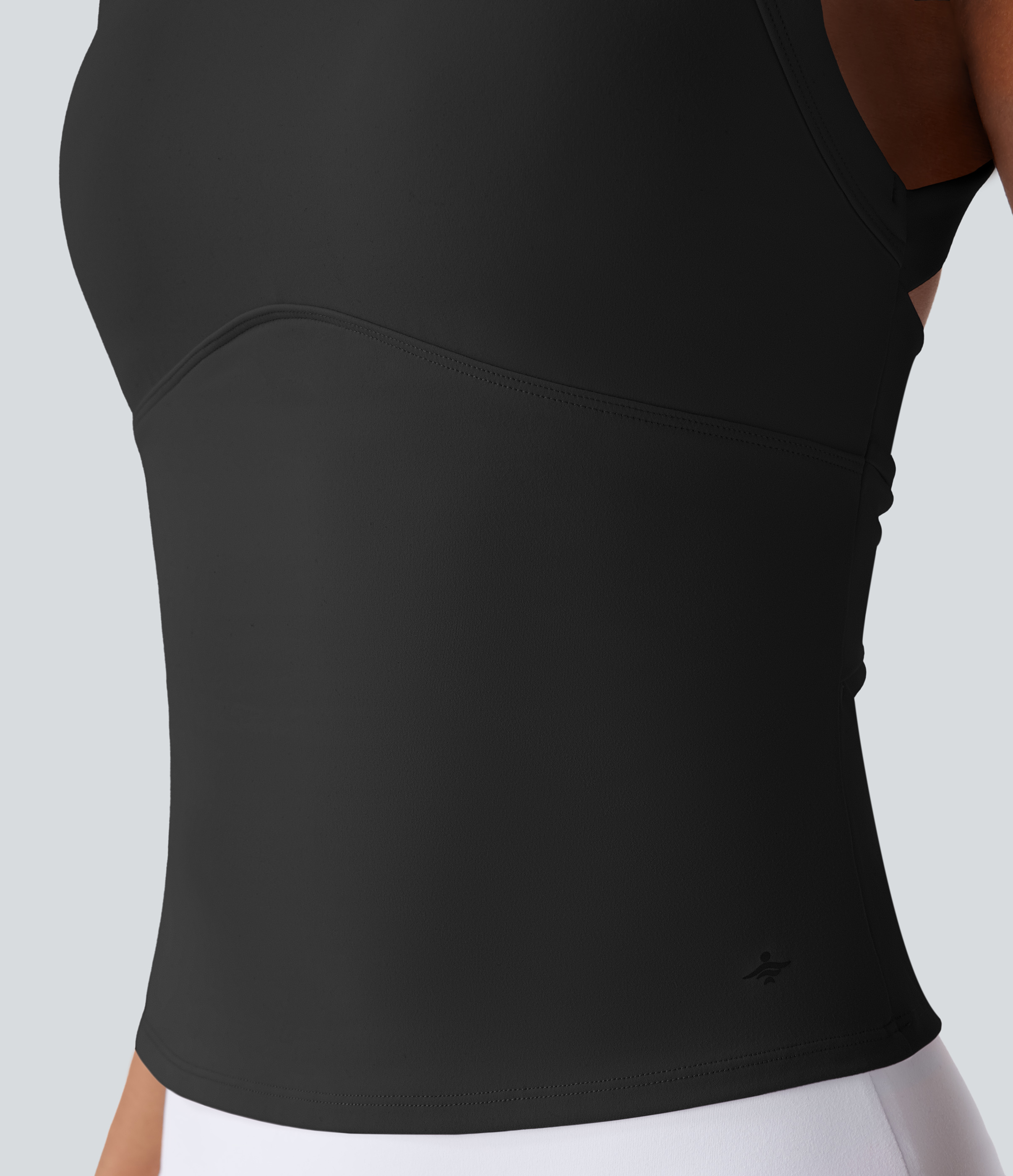 Halara Softlyzeroв„ў Plush Backless Cut Out Twisted Yoga Tank Top Tank Top - Black - M golf tops halter top tunic tops sleeveless tops 