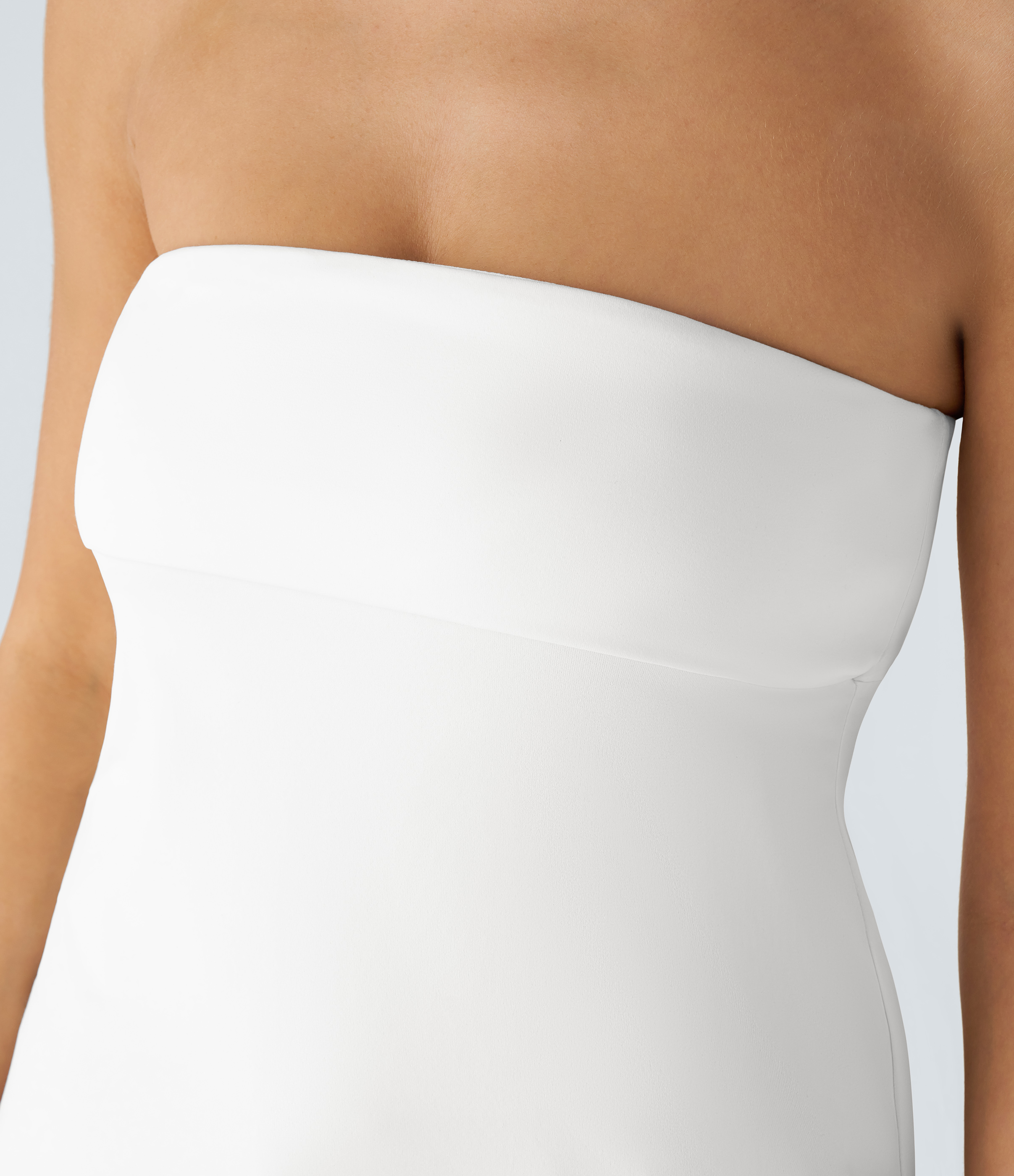 Halara Tube Backless Split Casual Top Tank Top - White - S golf tops halter top tunic tops sleeveless tops backless top 