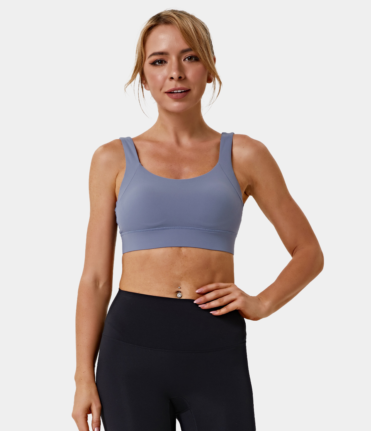 Women's Medium Support Back Twisted Adjustable Hook Running Sports Bra