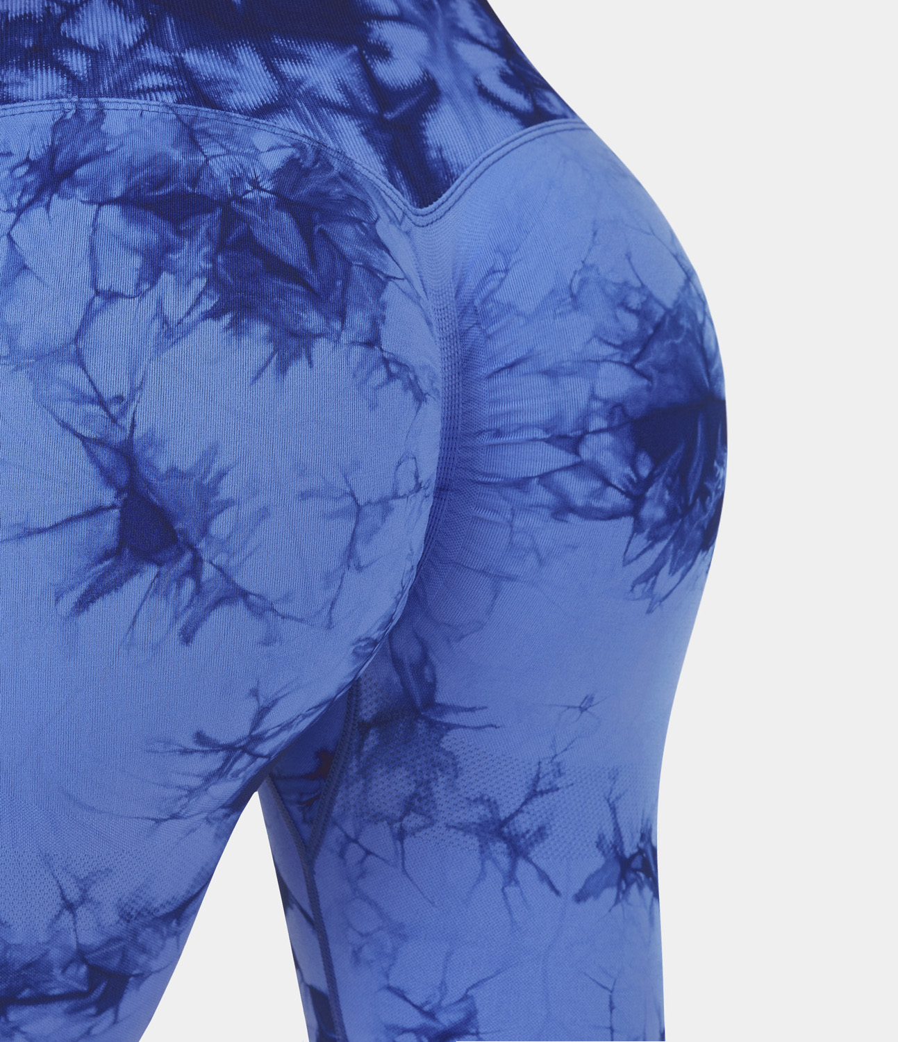 Halara Seamless Flow High Waisted Ruched Tie Dye Yoga Biker Shorts  - Tie-dye Blue Iris - S biker shorts women black biker shorts 