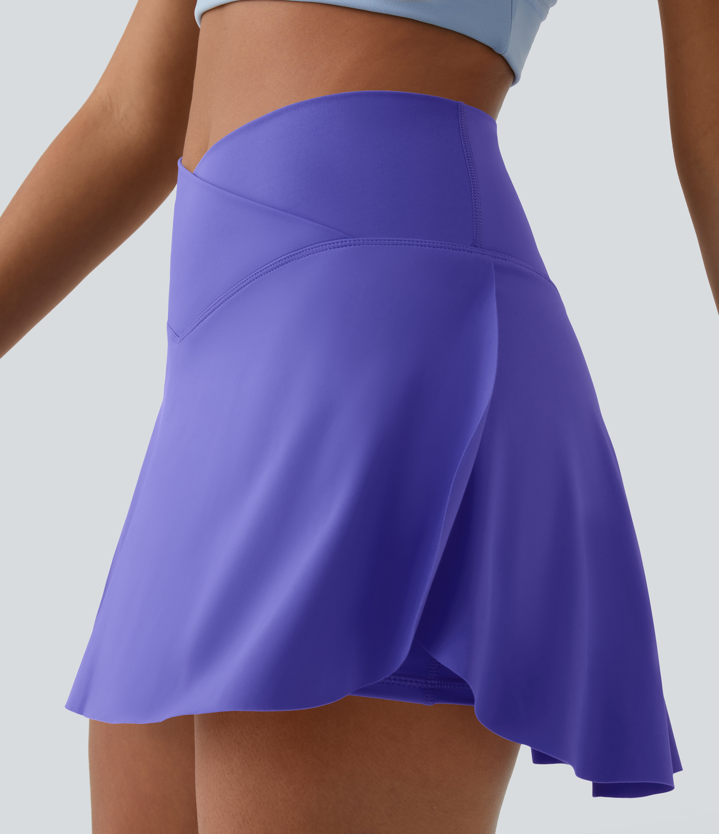 Halara Everyday Cloudfulв„ў Air Crossover 2-in-1 Side Pocket Tennis Skirt-Lucid  - Misty Lavender - XS midi skirt a line skirt golfing skirt 