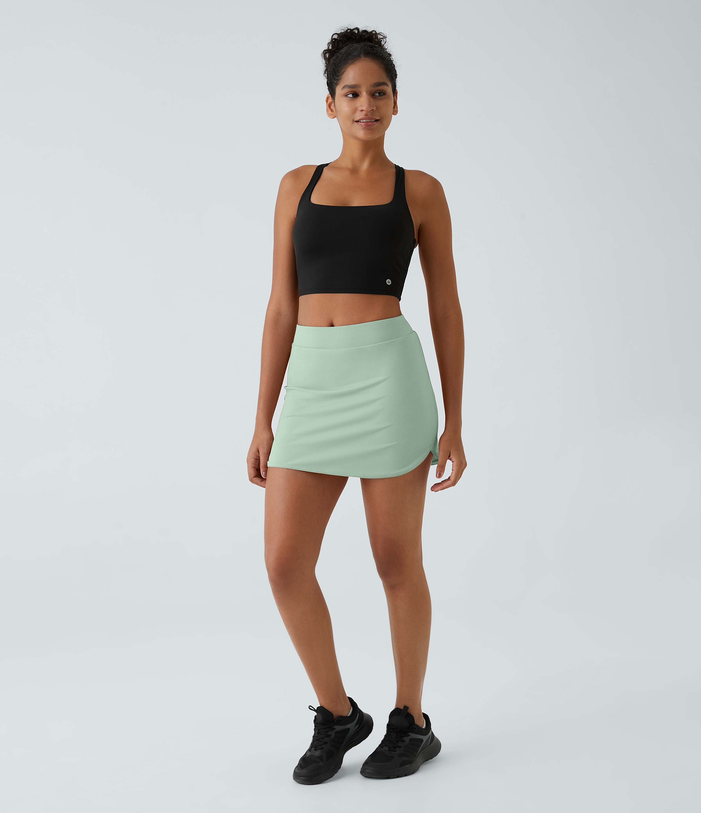 Halara Everyday Side Pocket 2-in-1 Golf Skirt-Clarity  - Light Bean Green - L midi skirt a line skirt golfing skirt pleated tennis skirt 