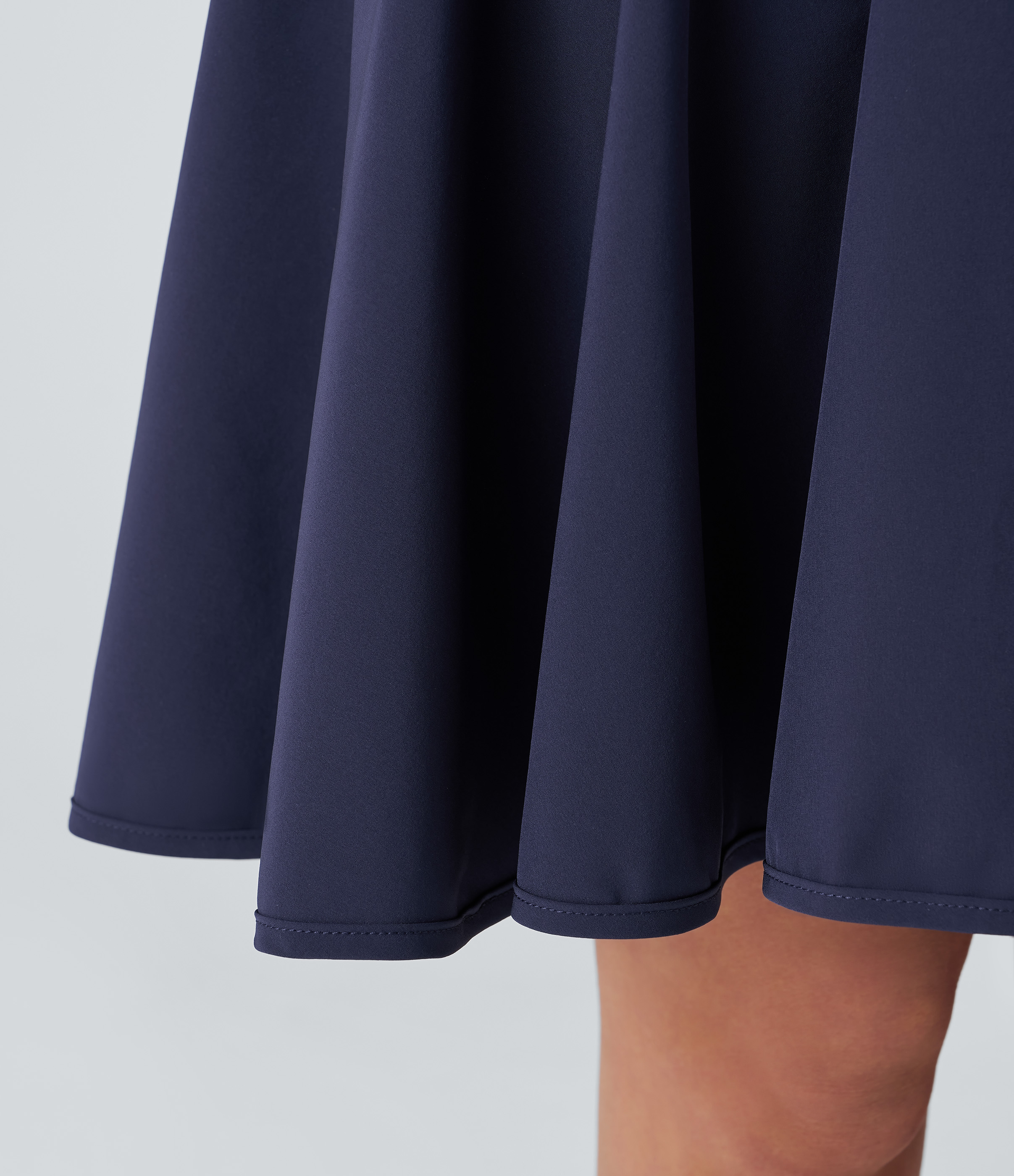 Halara Breezefulв„ў High Waisted 2-in-1 High Low Flare Quick Dry Dance Skirt  - Patriot Blue - XS(regular) midi skirt a line skirt 