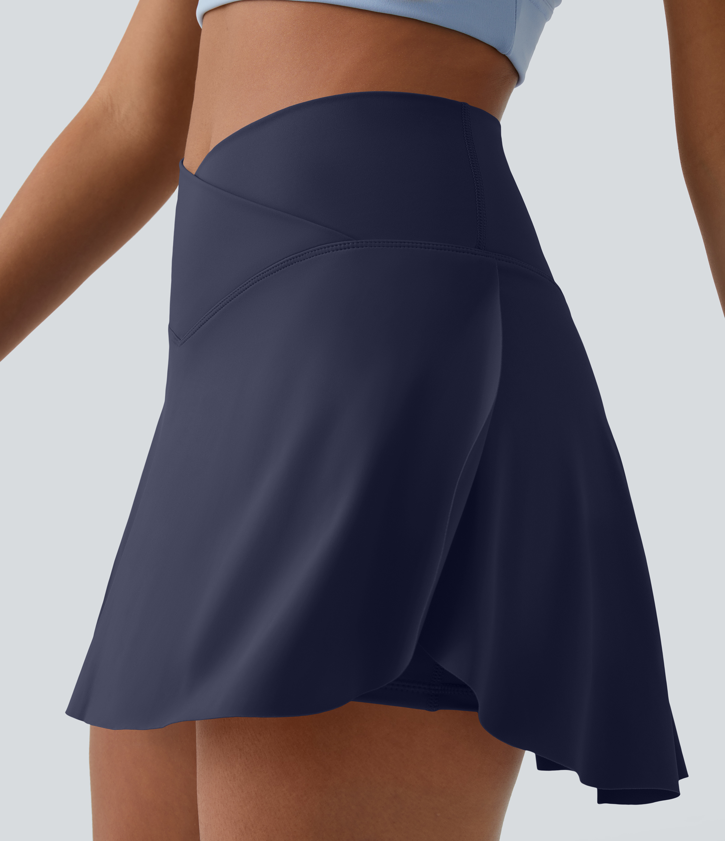 Halara Everyday Cloudfulв„ў Air Crossover 2-in-1 Side Pocket Tennis Skirt-Lucid  - Peacoat - XS midi skirt a line skirt golfing skirt 