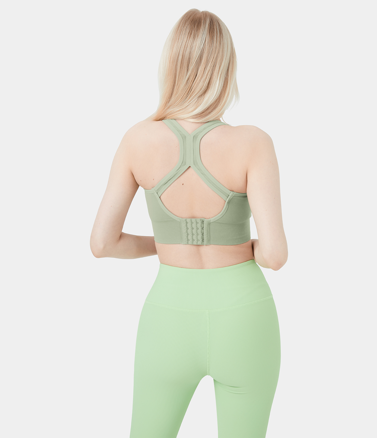 

Halara Seamless Flow Racerback Cut Out Adjustable Cropped Yoga Tank Top(Recommend sizing up) Tank Top - Swamp -  golf tops halter top