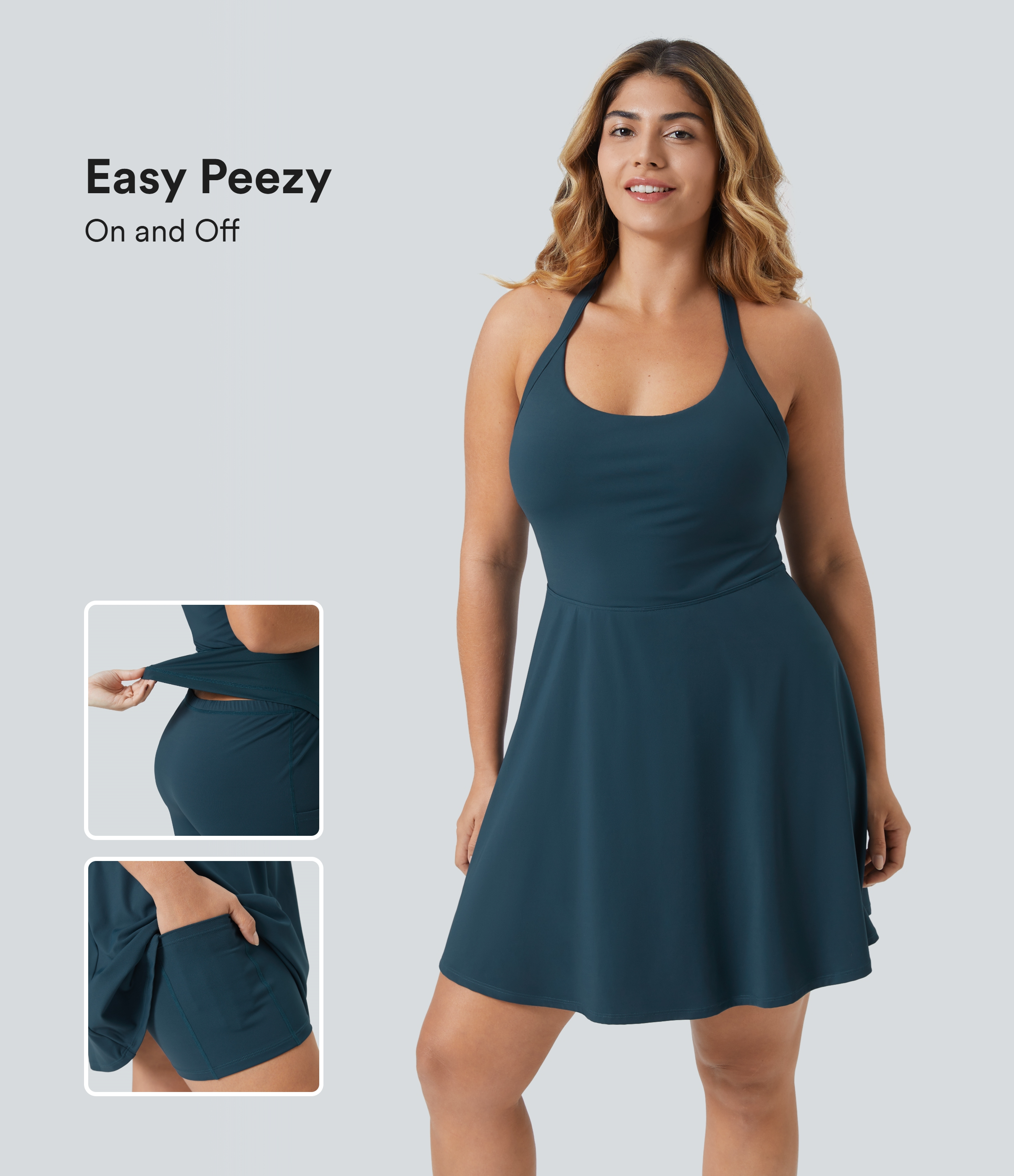 Women's Flare Dance Plus Size Active Dress-Longer Length-Easy