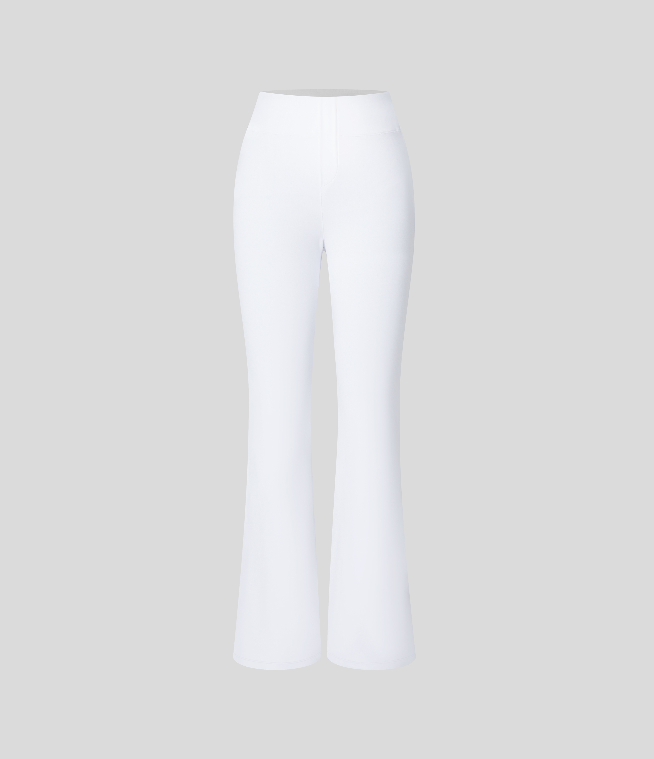 Halara Halara Flexв„ў High Waisted Back Side Pocket Slight Flare Work Pants  - White - L(tall) sweatpants jogger pants stacked sweatpants 