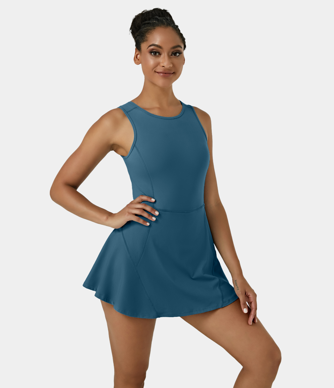 Women's Everyday Stretchy 2in1 Flare Pickleball DressBFF HALARA