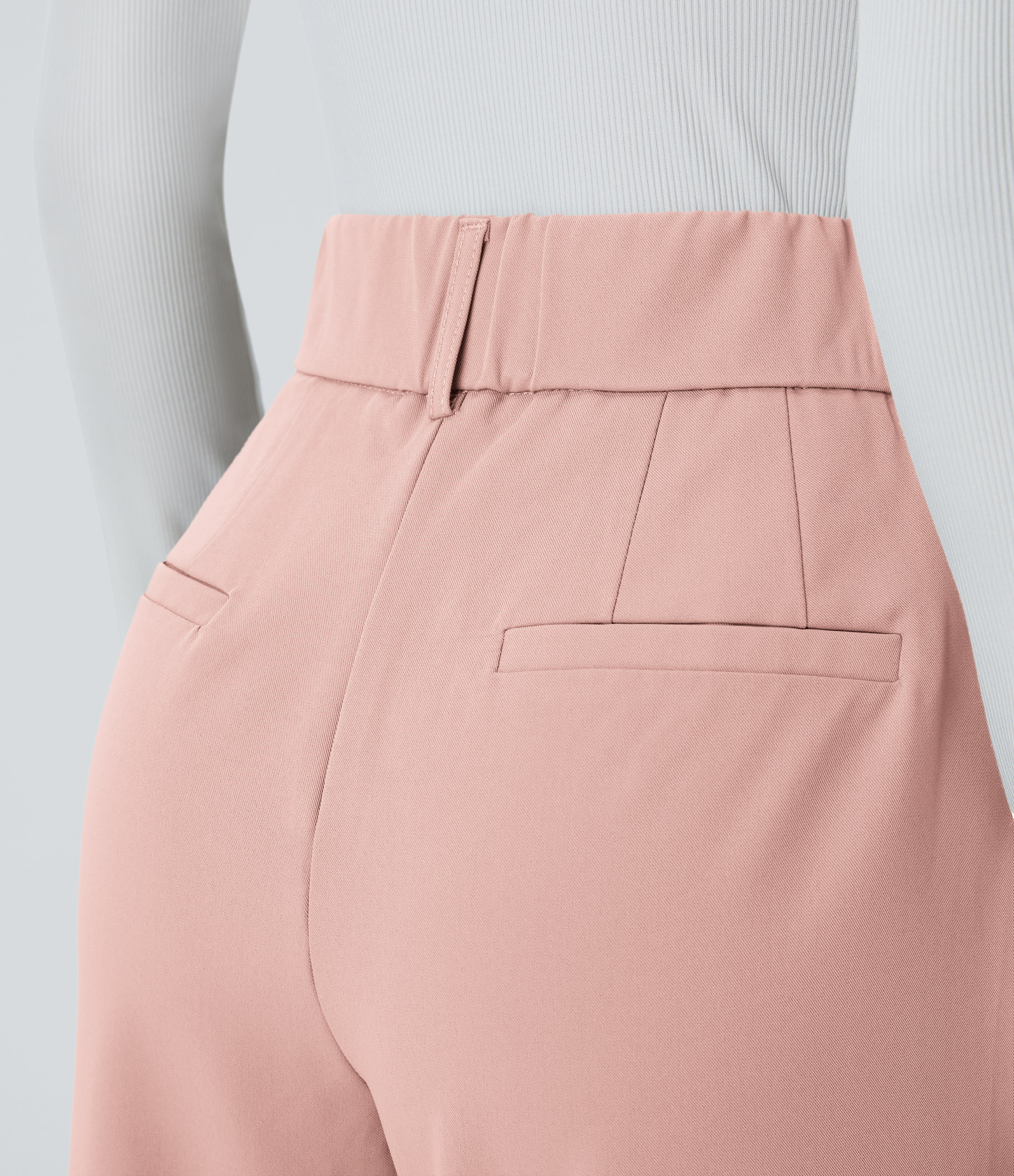 Halara High Waisted Side Pocket Solid Work Tapered Pants  - Peachskin - XL(regular) sweatpants jogger pants stacked sweatpants cargo joggers 