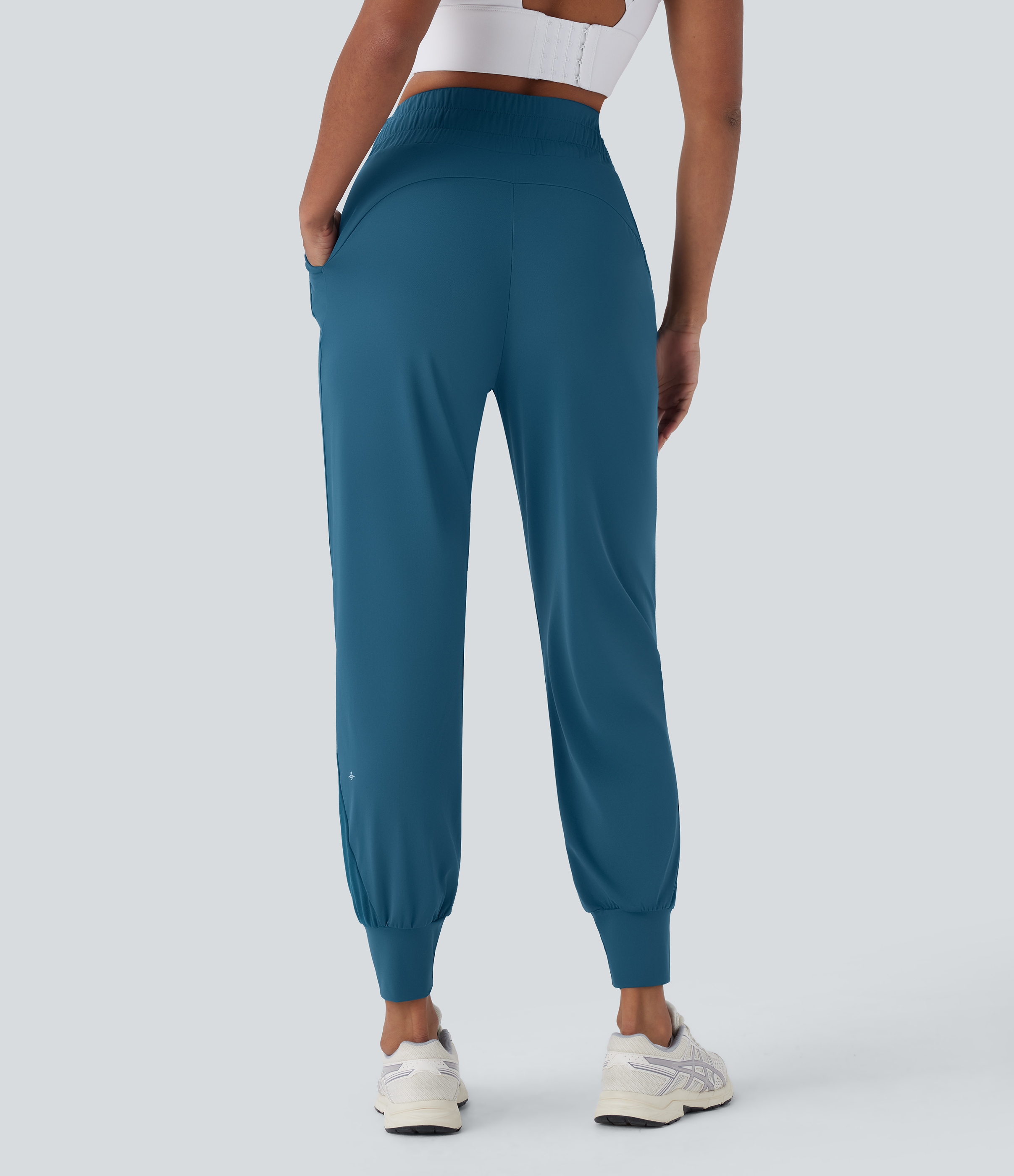 Halara Softlyzeroв„ў QuickDry High Waisted Side Pocket Contrast Mesh Quick Dry Running Joggers  - Dragonfly - XL(regular) 
