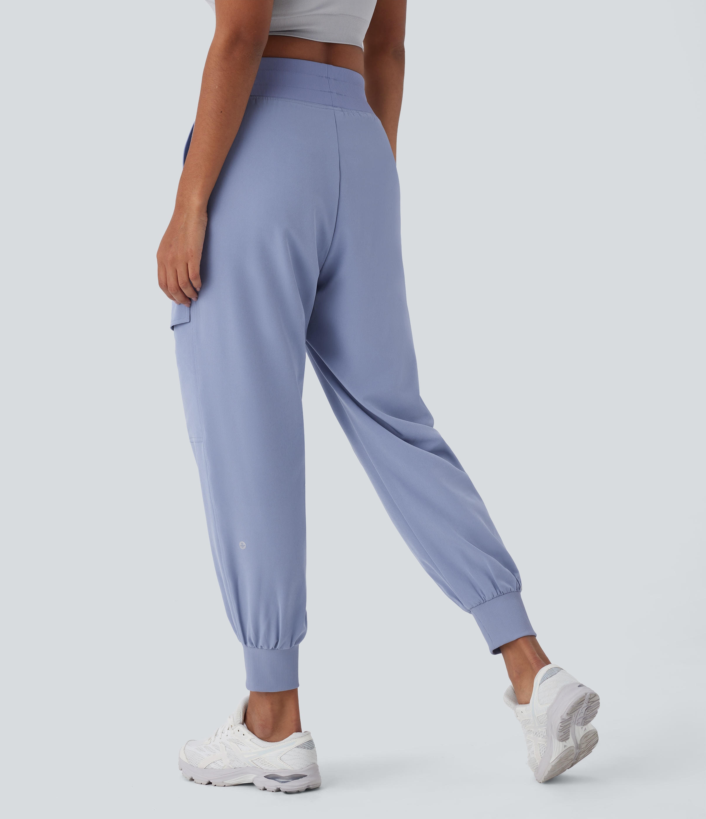 Halara High Waisted Multiple Pockets Running Cargo Joggers  - Thistle Down - S(regular) 