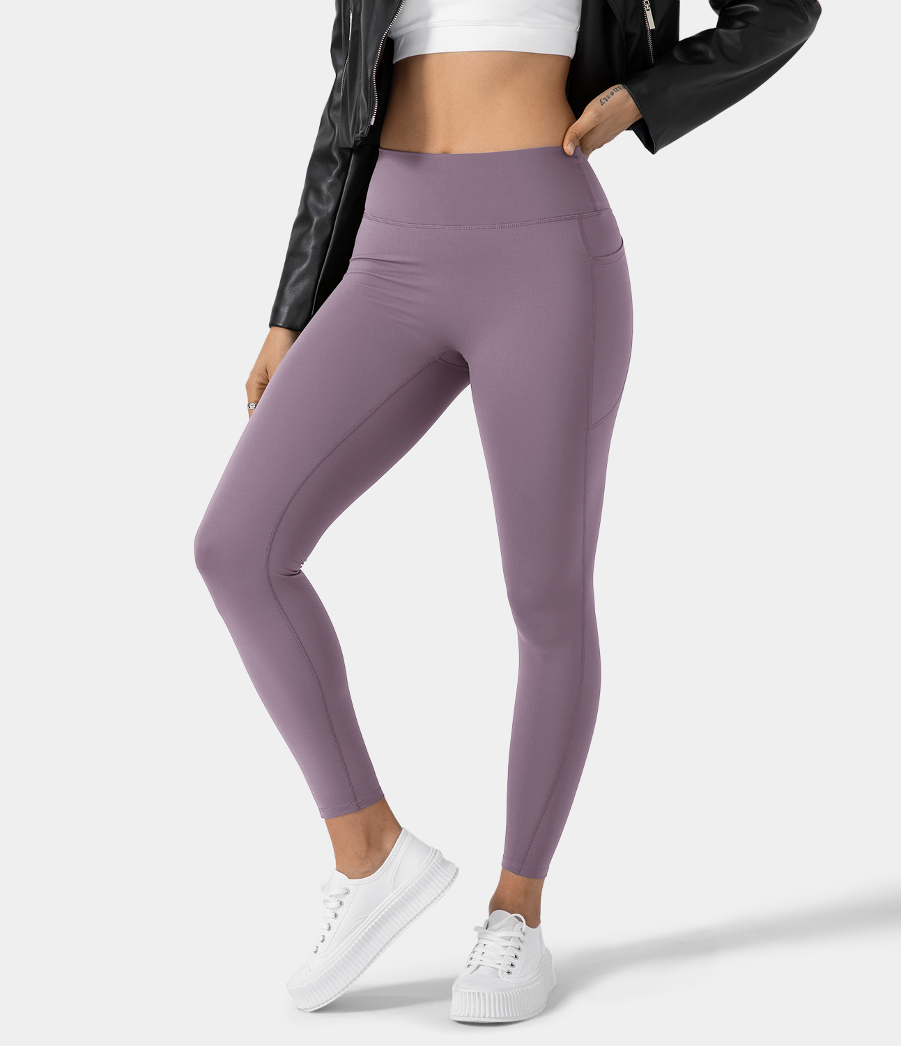 Women's Patitoff Pet Hair Resistant High Waisted Deep Side Pocket