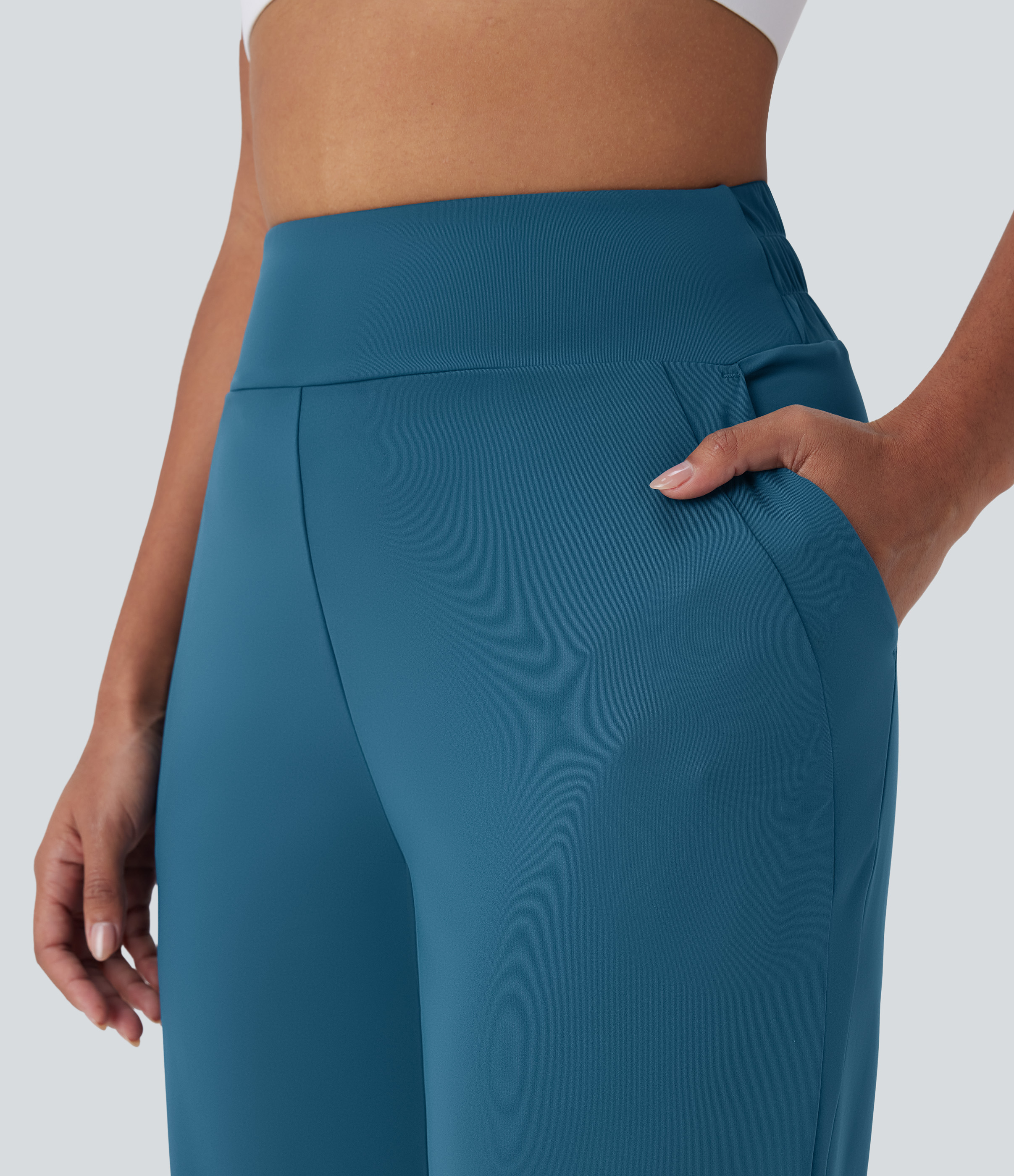 Halara Softlyzeroв„ў QuickDry High Waisted Side Pocket Contrast Mesh Quick Dry Running Joggers  - Dragonfly - XL(regular) 