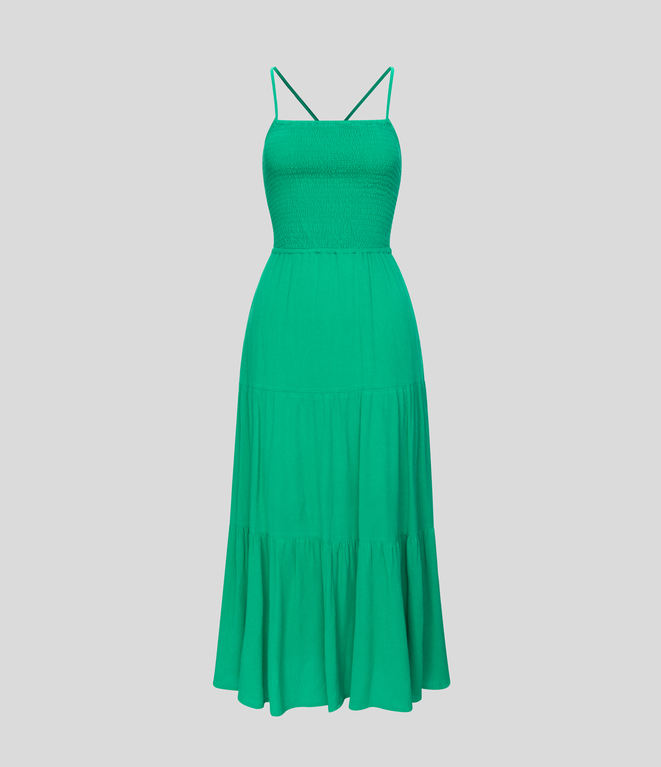Halara Backless Crisscross Adjustable Strap Shirred Plicated Flowy Maxi Casual Dress Casual Dress - Blarney - S slip dress beach dress 