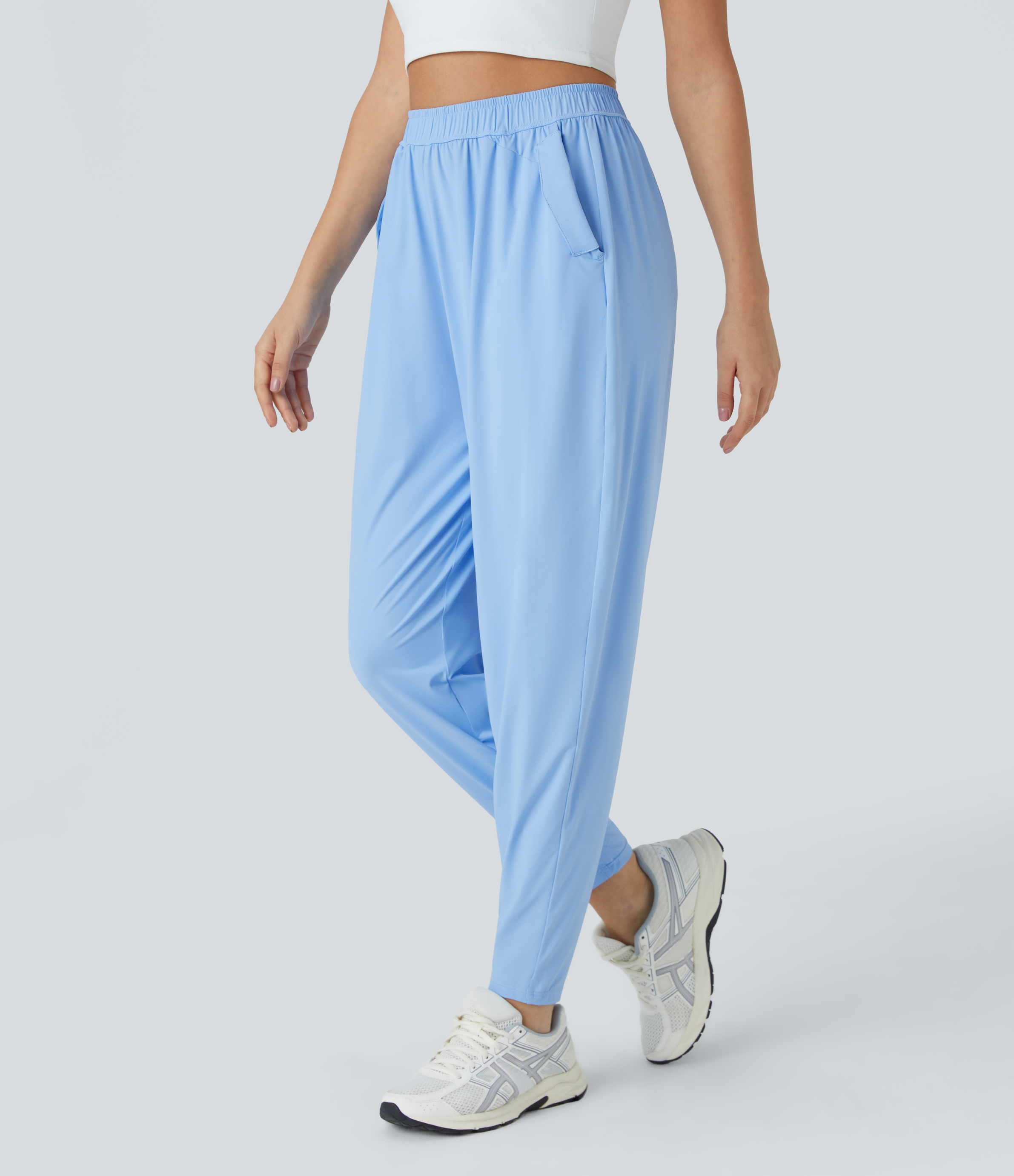 Halara High Waisted Plicated Side Pocket Cool Touch Pilates Joggers  - Dutch Canal - L(regular) 