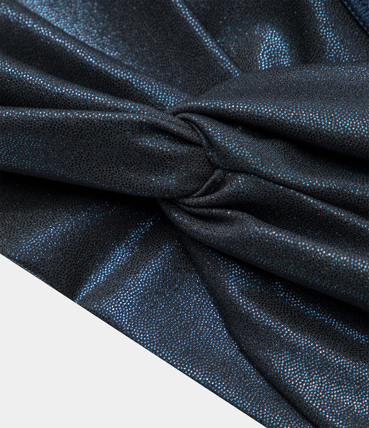 

Halara Softlyzeroв„ў Faux Leather Backless Cut Out Twisted Foil Print Stretchy Cropped Yoga Tank Top Tank Top - Shiny Midnight Blue