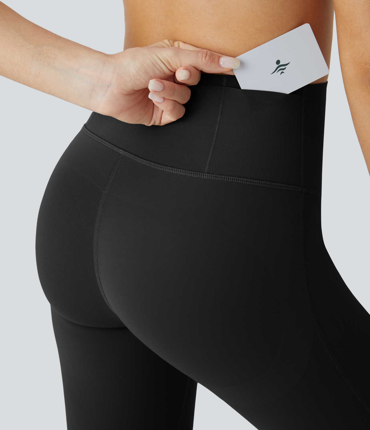 Halara SoCinched High Waisted Butt Lifting Tummy Control Multiple Pockets 7/8 Workout UltraSculpt Leggings  - Black - XS(7/8) gym leggings 
