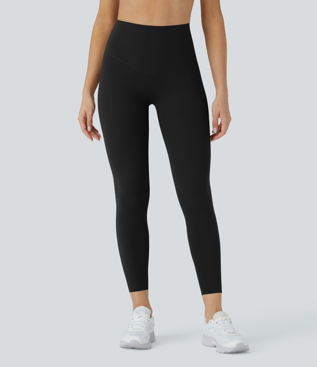 Halara SoCinched High Waisted Butt Lifting Tummy Control Multiple Pockets 7/8 Workout UltraSculpt Leggings  - Black - XS(7/8) gym leggings 