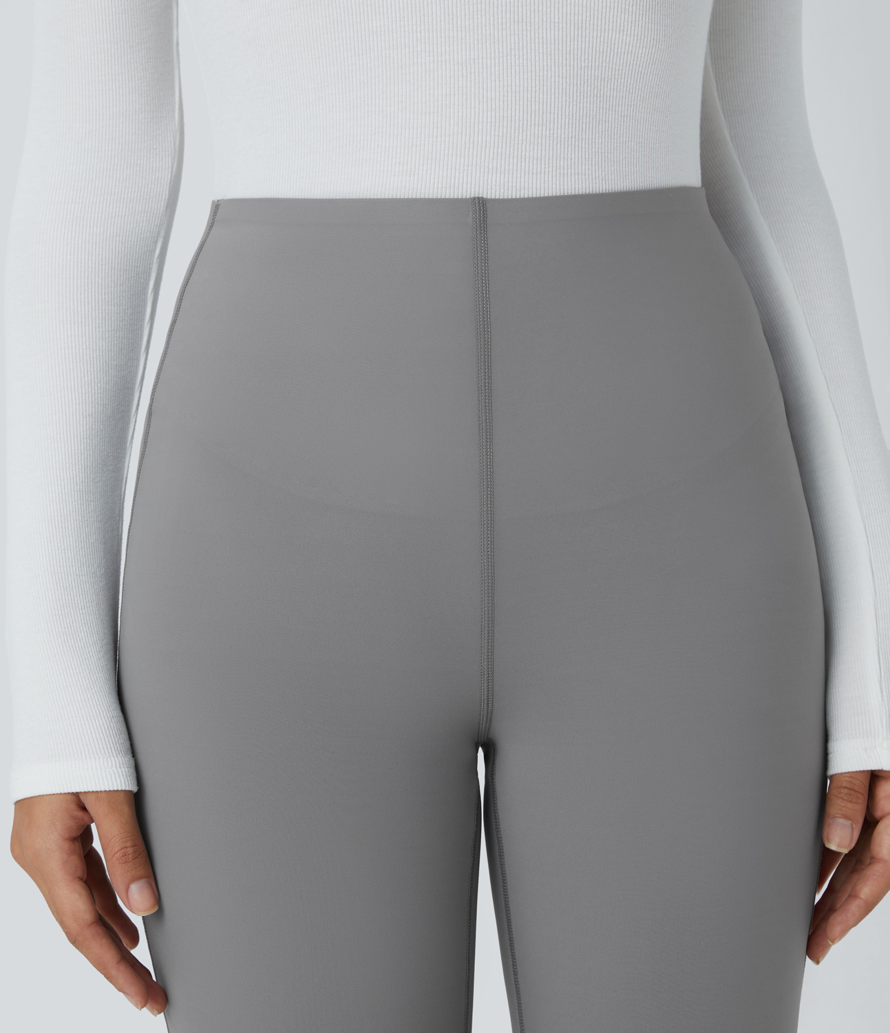 Halara Halara Flexв„ў High Waisted Tummy Control Work Slight Flare Pants  - Silent Storm - XL(regular) sweatpants jogger pants 