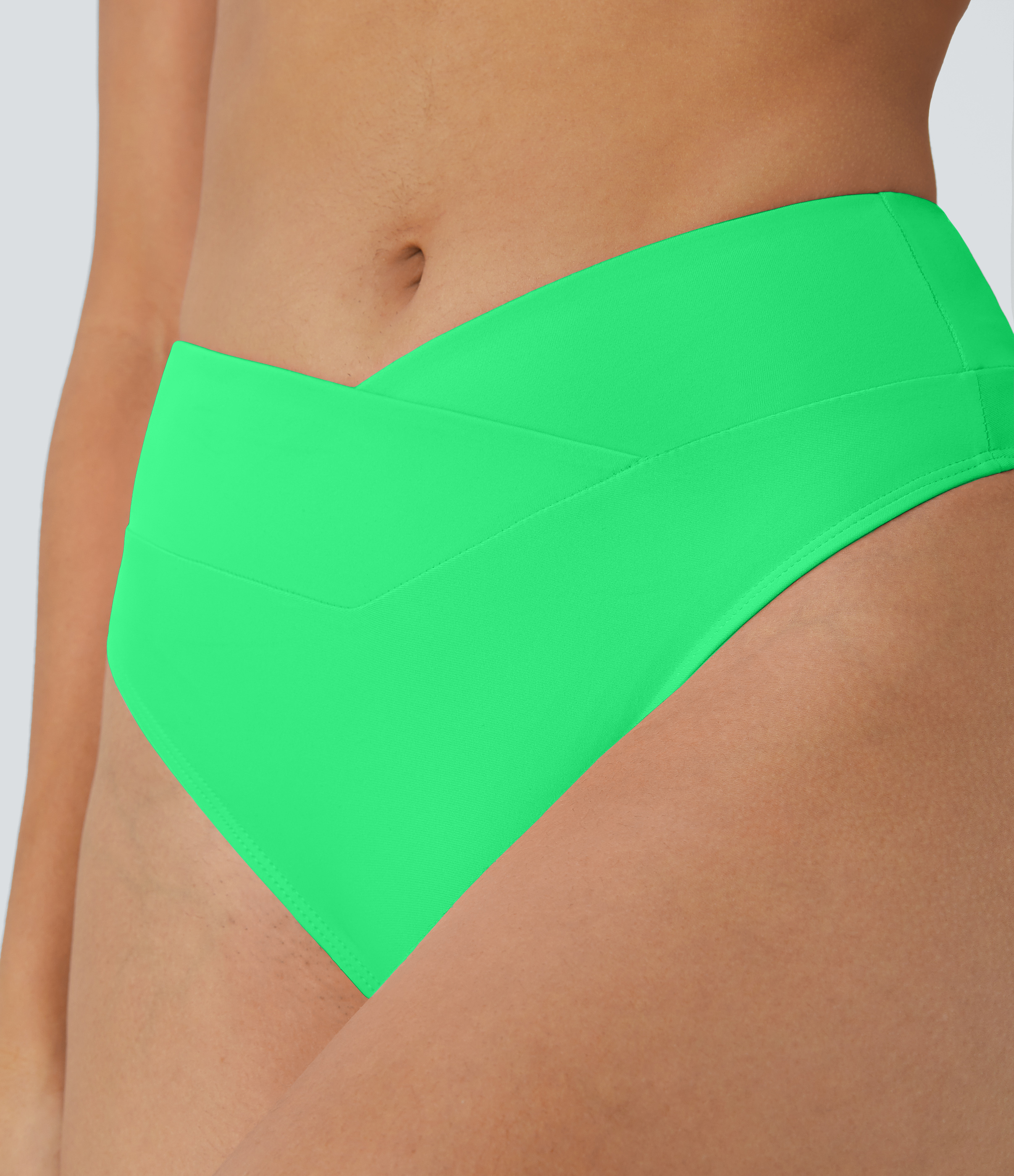 Halara Crossover Bikini Bottom Swimsuit  - Verdant Heights - XS 