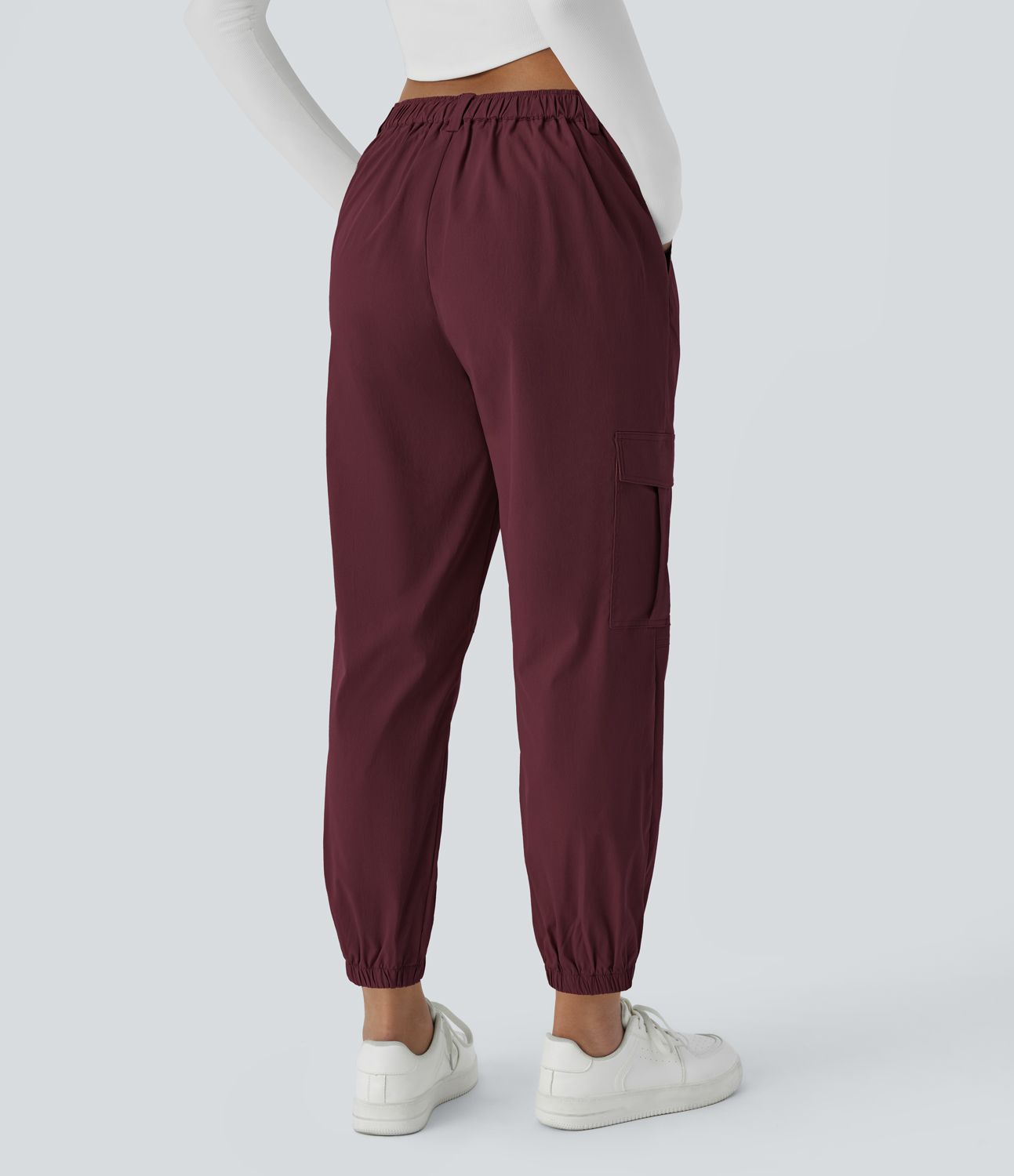 Halara Mid Rise Button Zipper Multiple Pockets Casual Cargo Joggers  - Port Royale - XS(regular) 