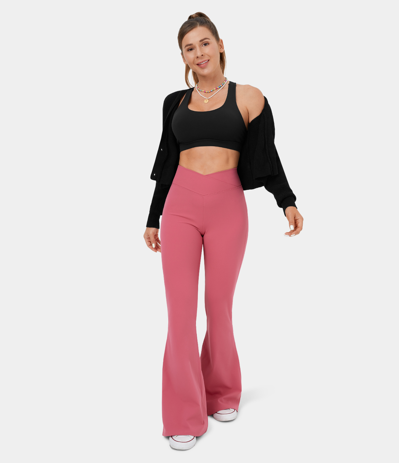 Women's Cloudful® High Waisted Crossover Back Pocket Ruched Butt