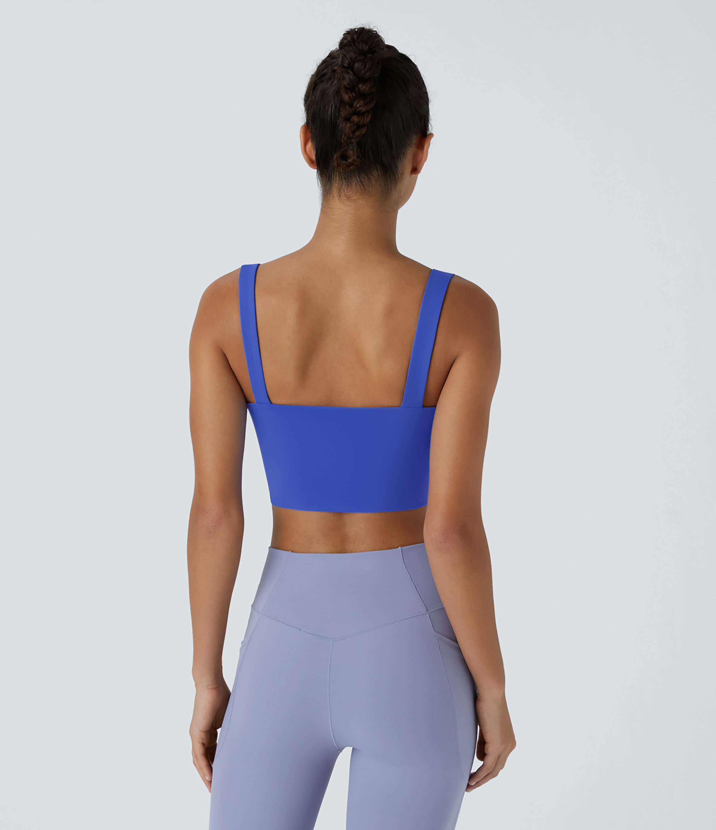 Halara Cloudfulв„ў Air Fabric Low Support Twisted Cut Out Backless Cool Touch Barre Ballet Dance Sports Bra  - Aster Blue - S push up bra 