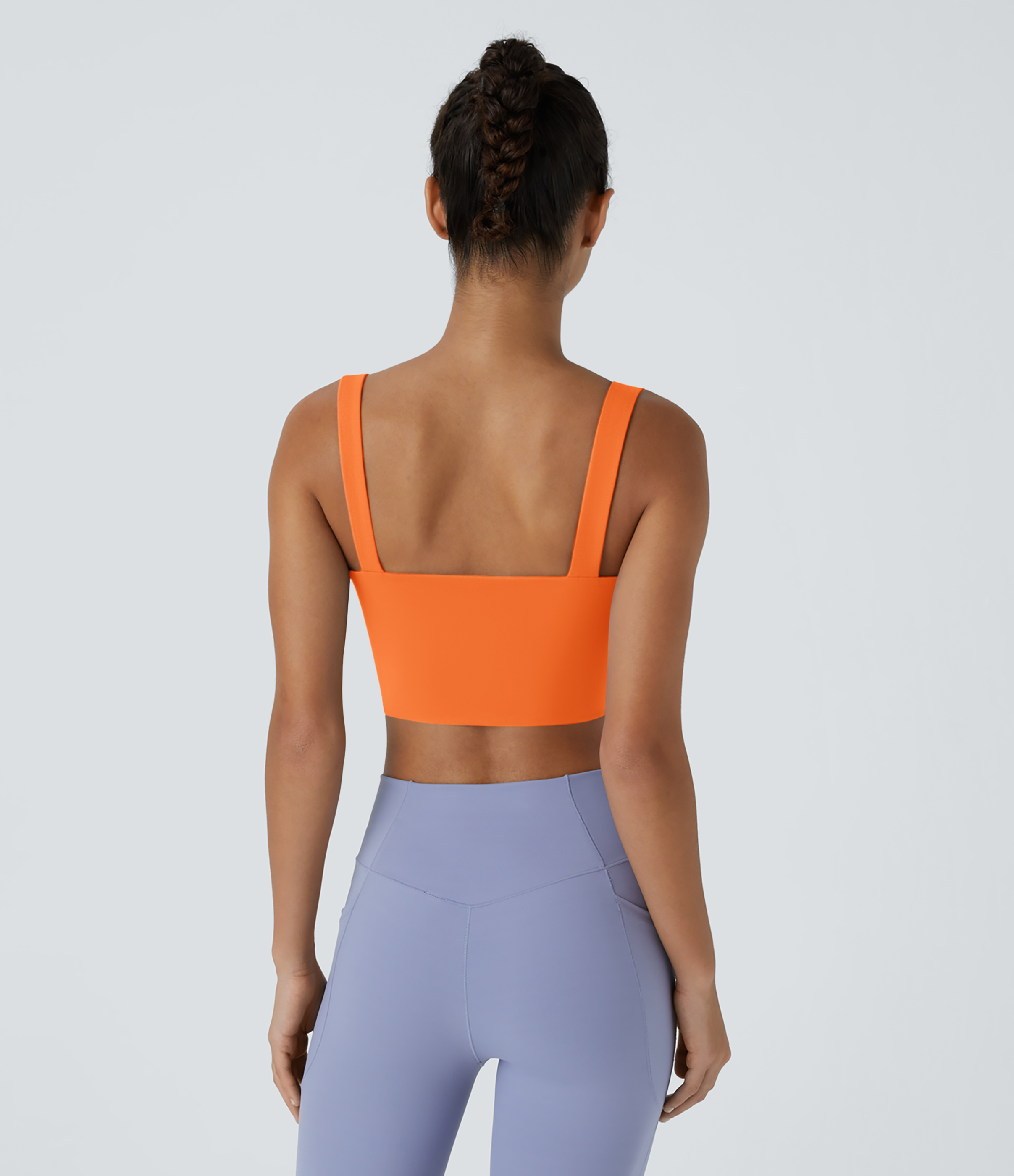Halara Cloudfulв„ў Air Fabric Low Support Twisted Cut Out Backless Cool Touch Barre Ballet Dance Sports Bra  - Exotic Orange - S push up bra 