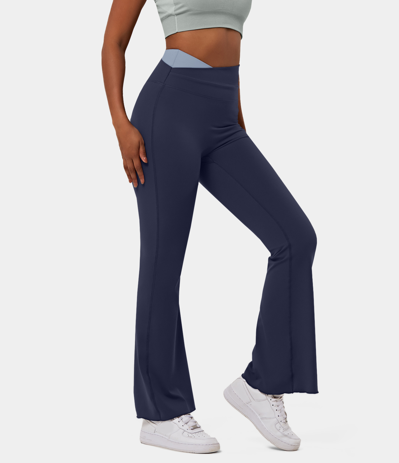 Women's Cloudful® High Waisted Color Block Crossover Flare Yoga