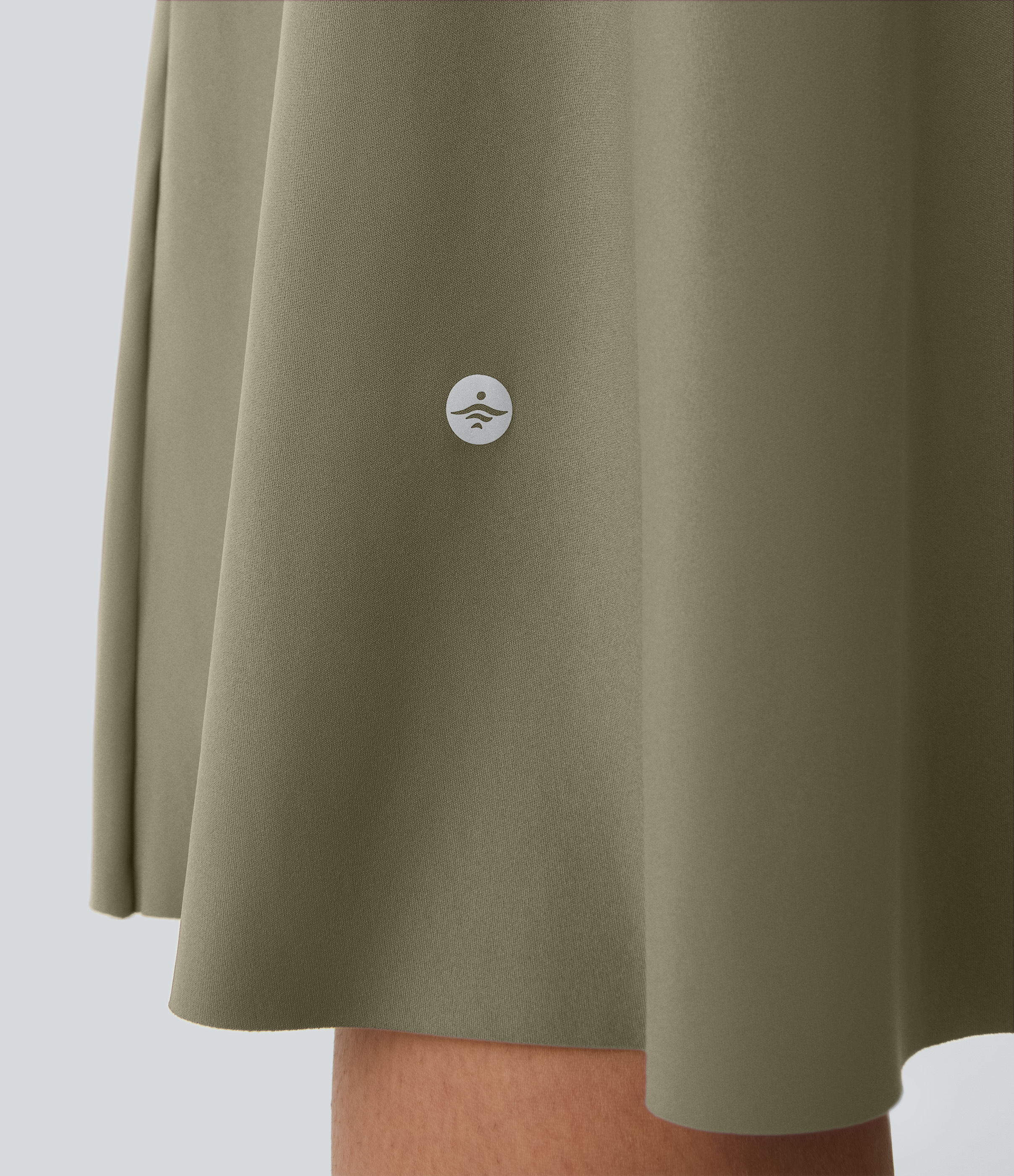 Halara Everyday Midi Chill Dress-La Land Casual Dress - Withered Green - S slip dress beach dress ruched dress halter dress exercise dress 