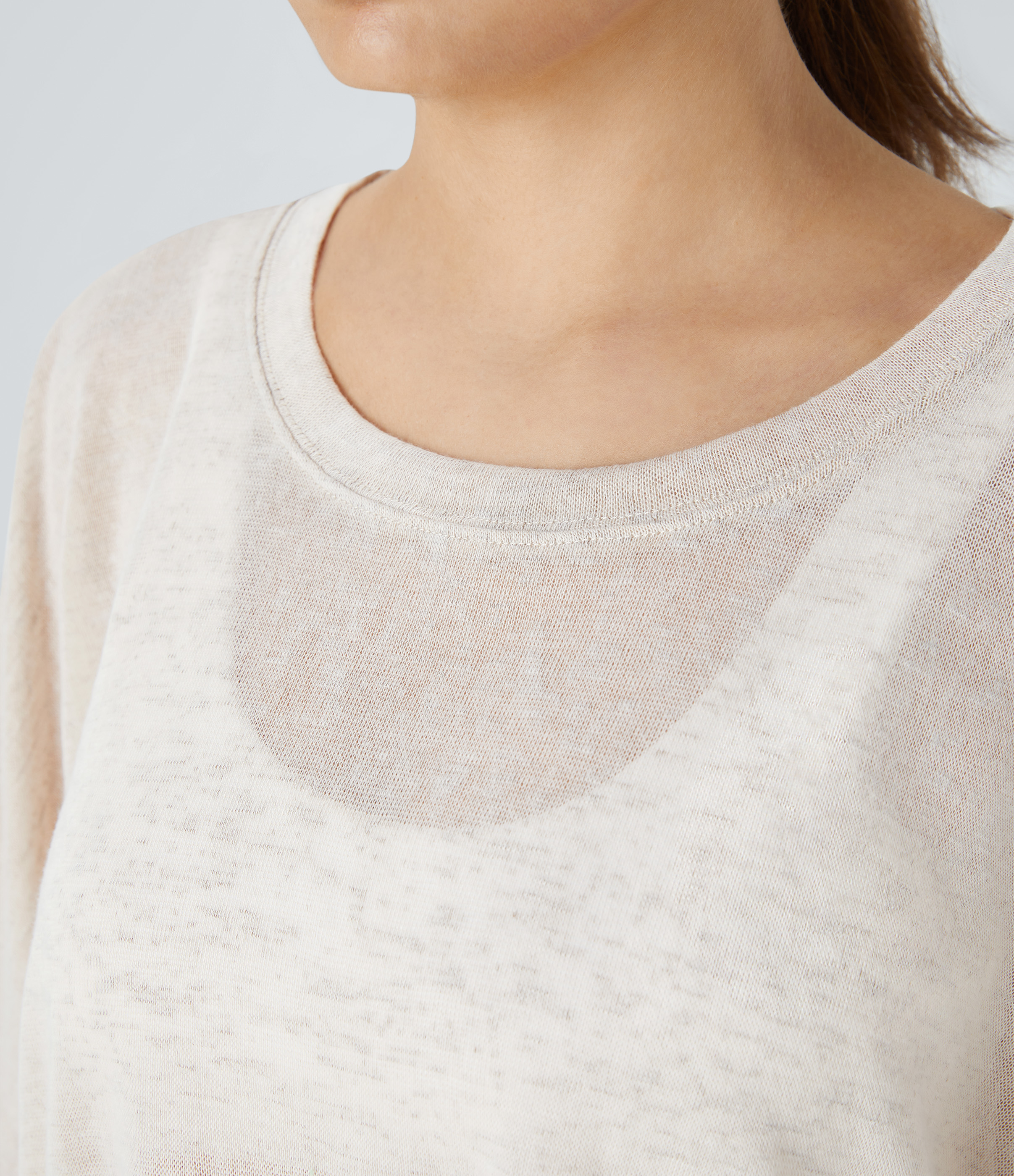 Halara Asymmetric Split Hem Sheer Oversize Casual Top Tank Top - Whisper White - M golf tops halter top tunic tops sleeveless tops 