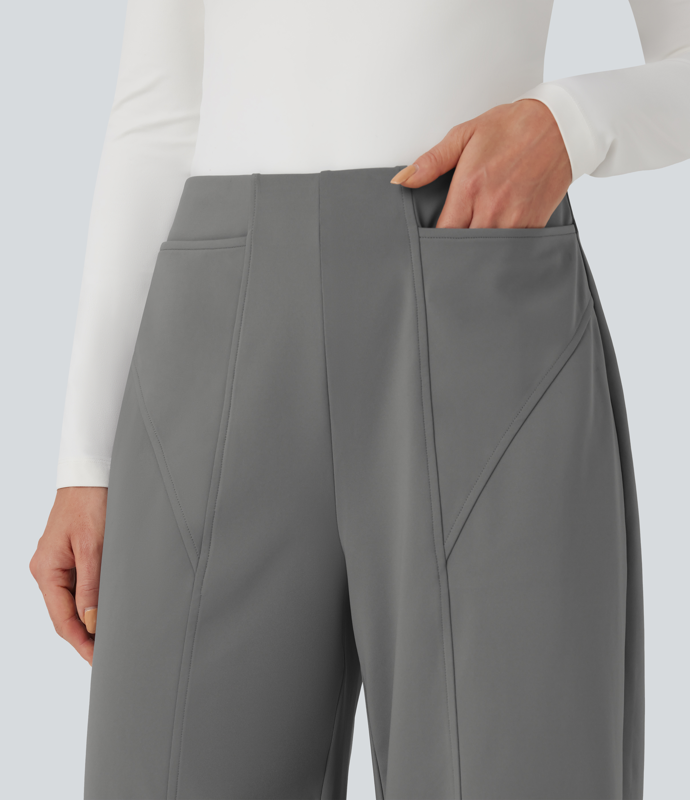 Women's Halara Flex™ DayStretch Mid Rise Wide Leg Work Pants with