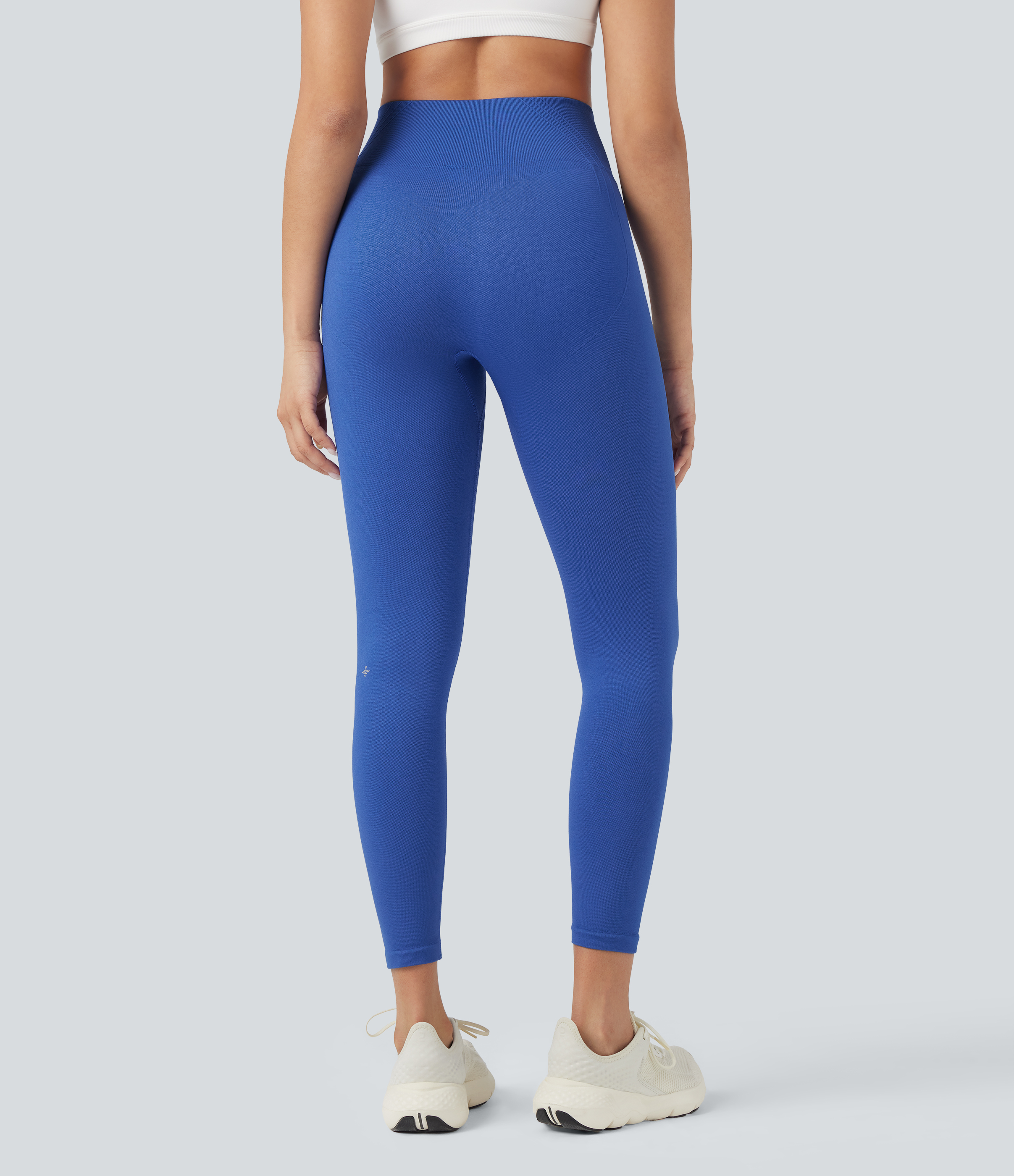 Illusionary Midnight Blue Leggings de yoga de tiro alto en 7/8 sin costuras / 2