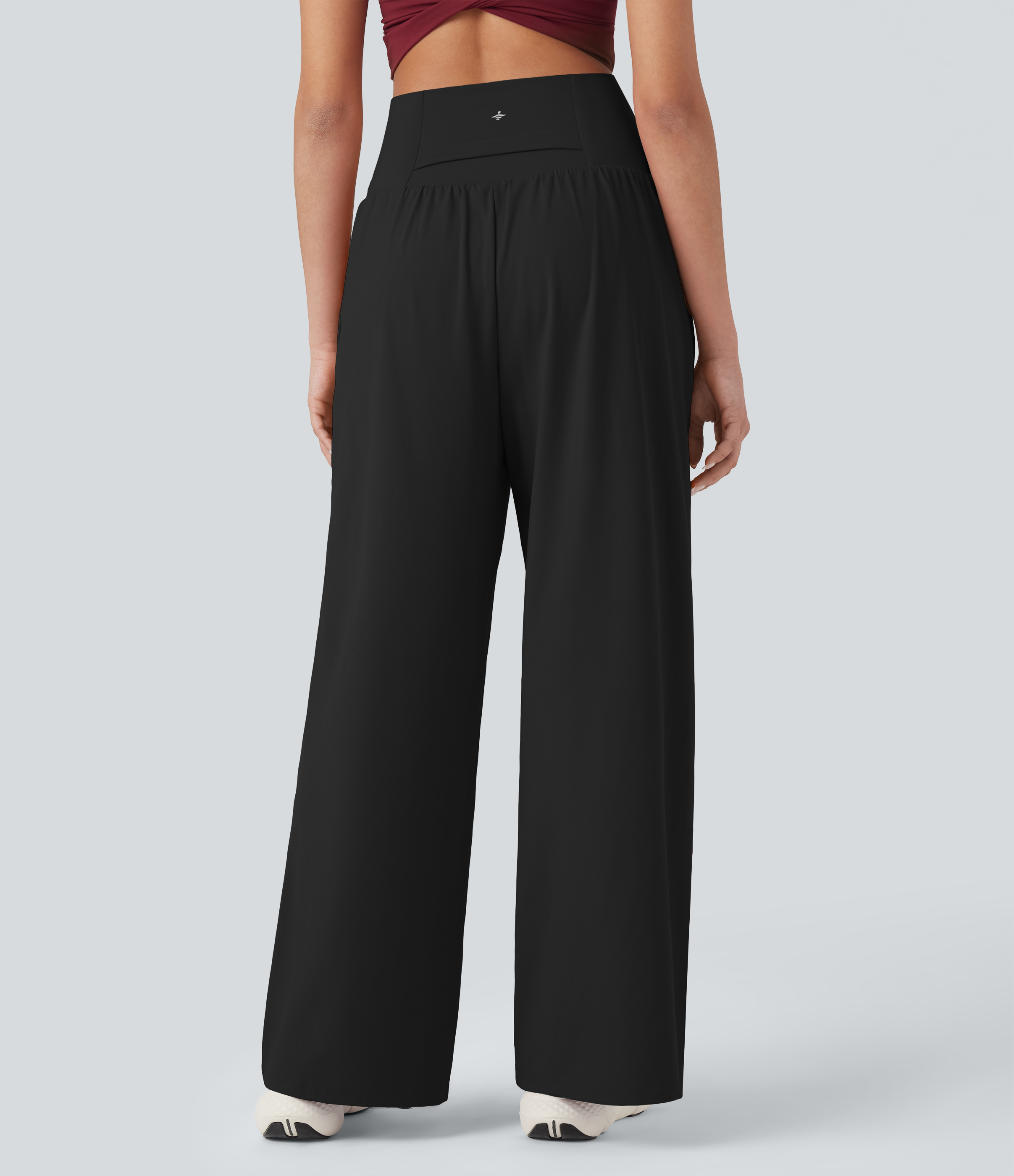 Negro Pantalones de yoga rectos Softlyzero™ Airy 2 en 1 de tiro alto fresco al tacto y con bolsillos / 2