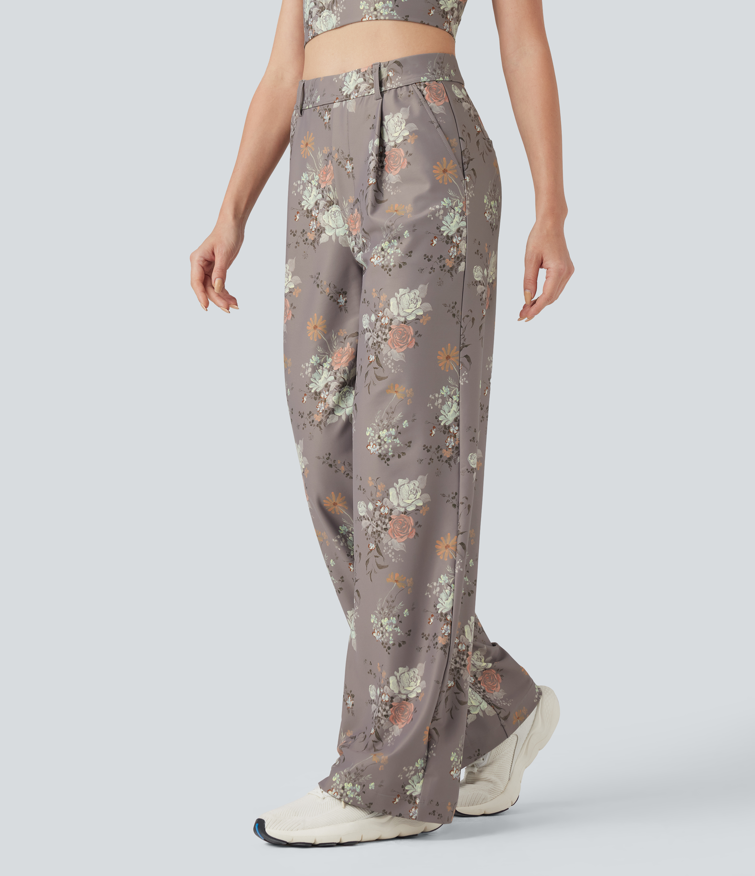 Women's Halara X Yukiko High Waisted Straight Leg Floral Print