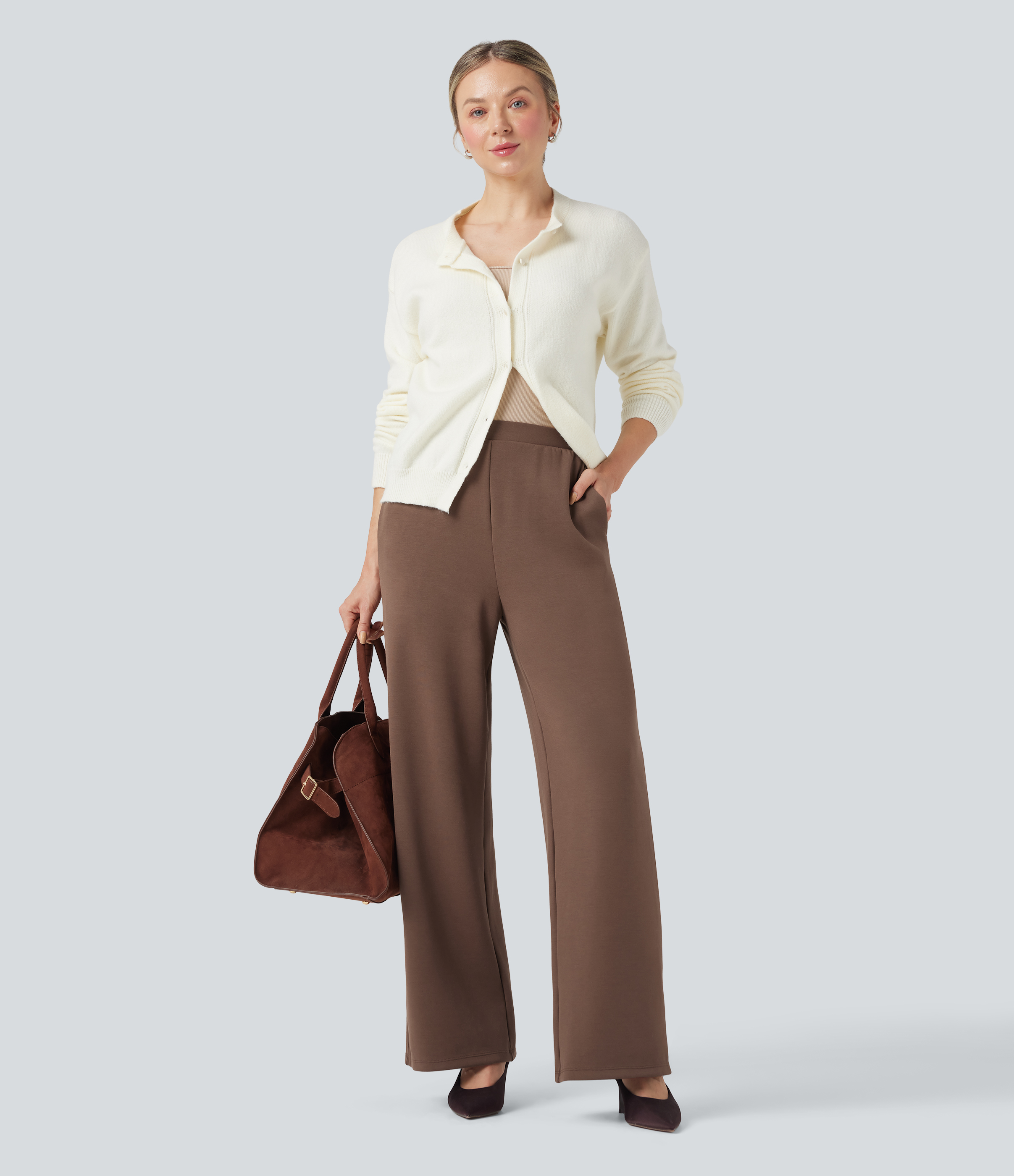 Pantalon de travail SpacerTek™ taille haute, jambe large, avec poches