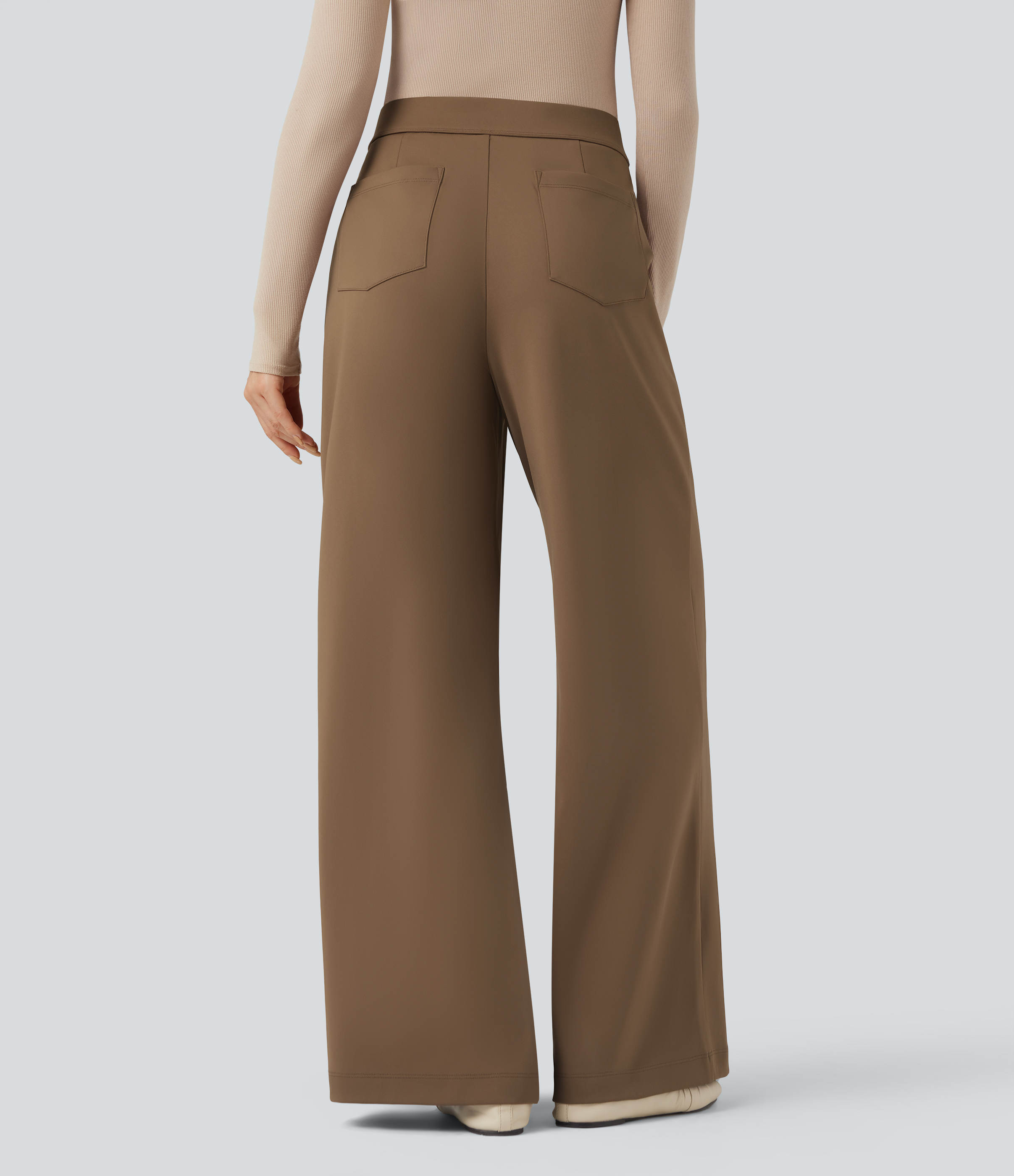 Sepia Halara Flex™ DayStretch High Waisted Work Baggy Trousers with Pockets / 2