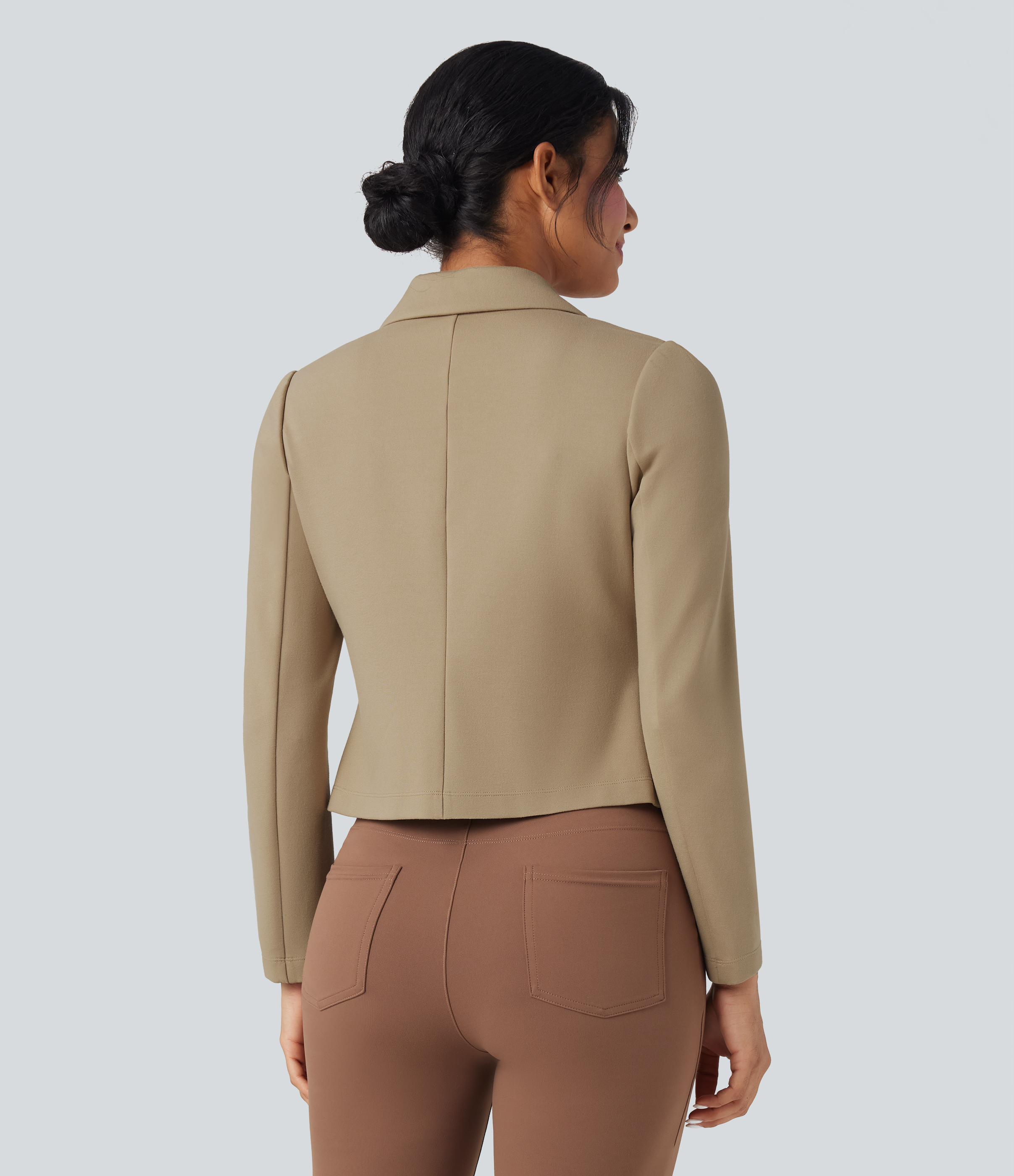 Cartouche Blazer de oficina ajustada de manga larga / 2