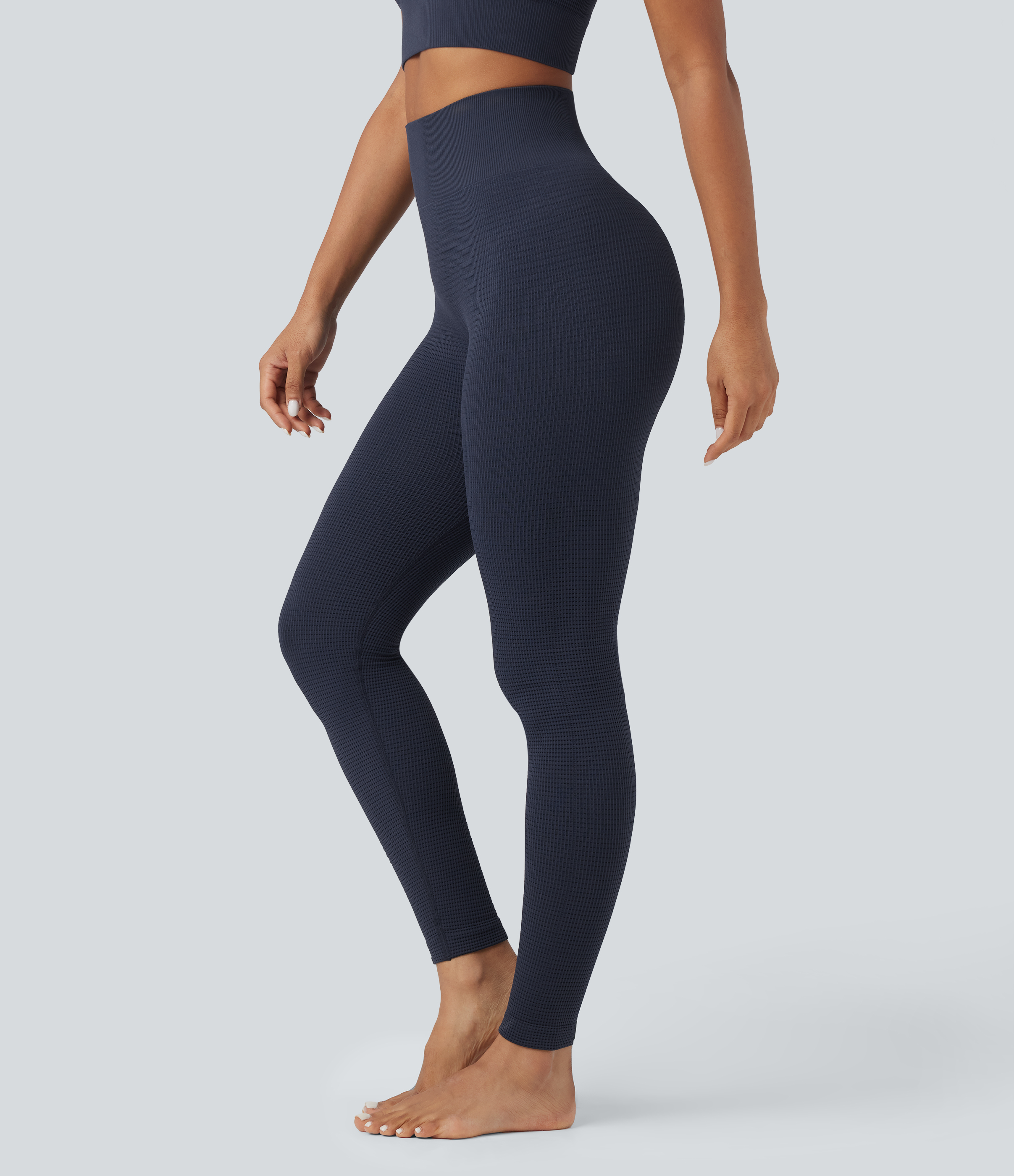 OneForm Seamless Flow Legging 7/8 yoga gaufré taille haute