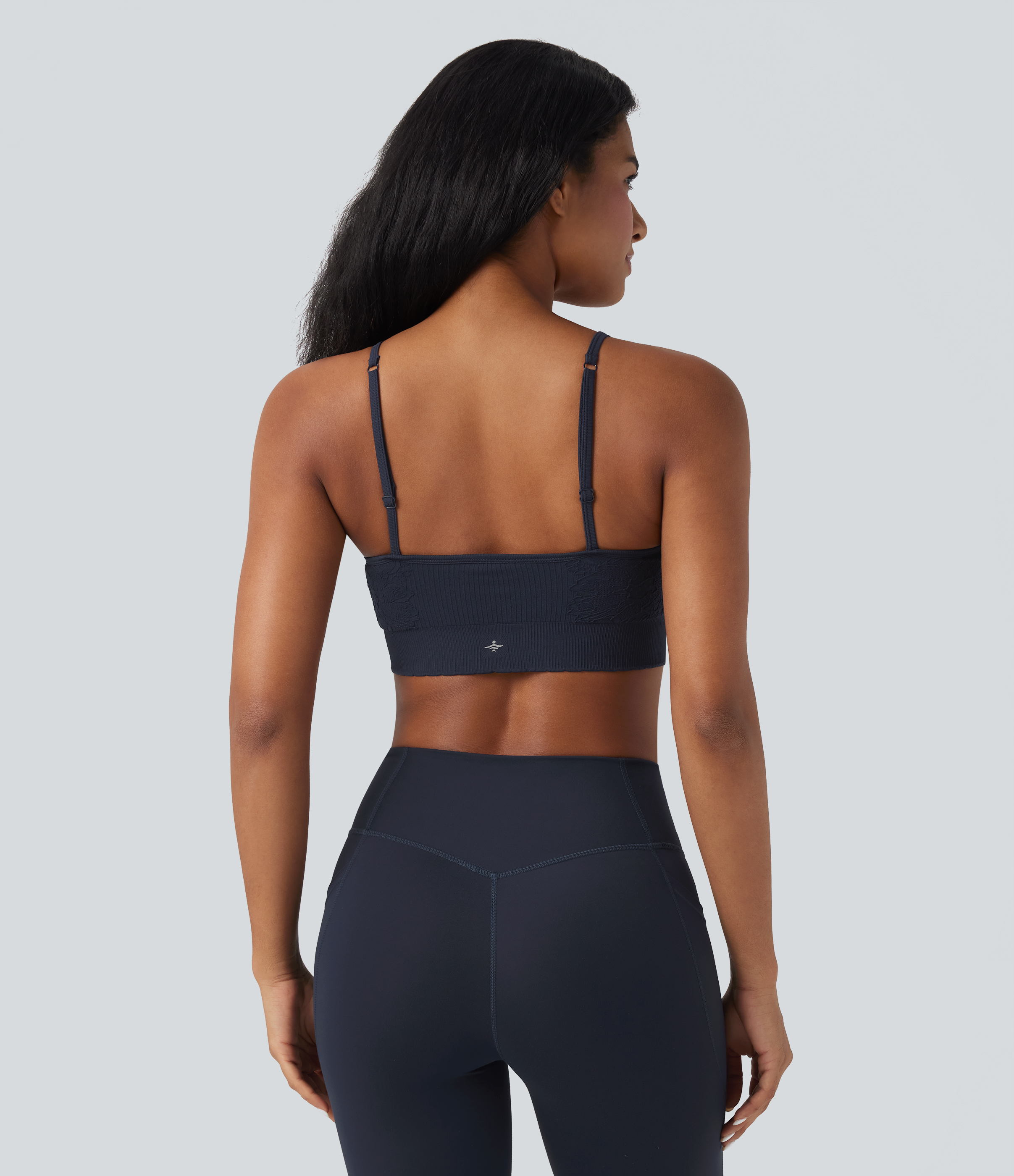 Denim Blue Brassière de sport yoga maintien léger sans couture OneForm Seamless Flow / 2