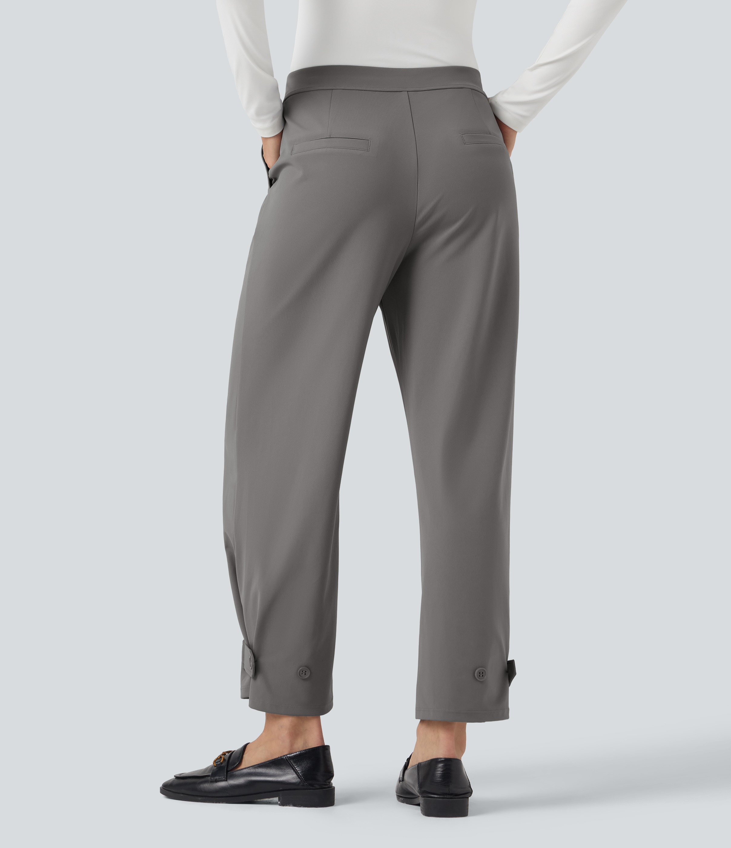Silent Storm Halara Flex™ DayStretch Mid Rise Adjustable Pant Width Work Tapered Pants with Pockets / 2