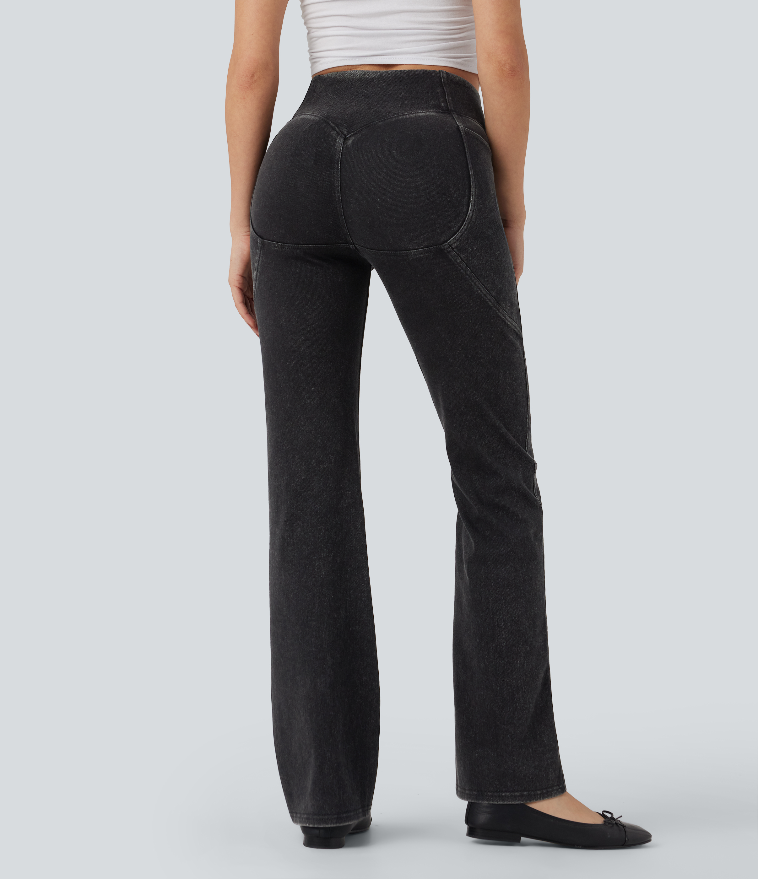 Phantom Denim Halara Flex™ High Waisted Tummy Control Casual Bootcut Jeans with Pockets / 2
