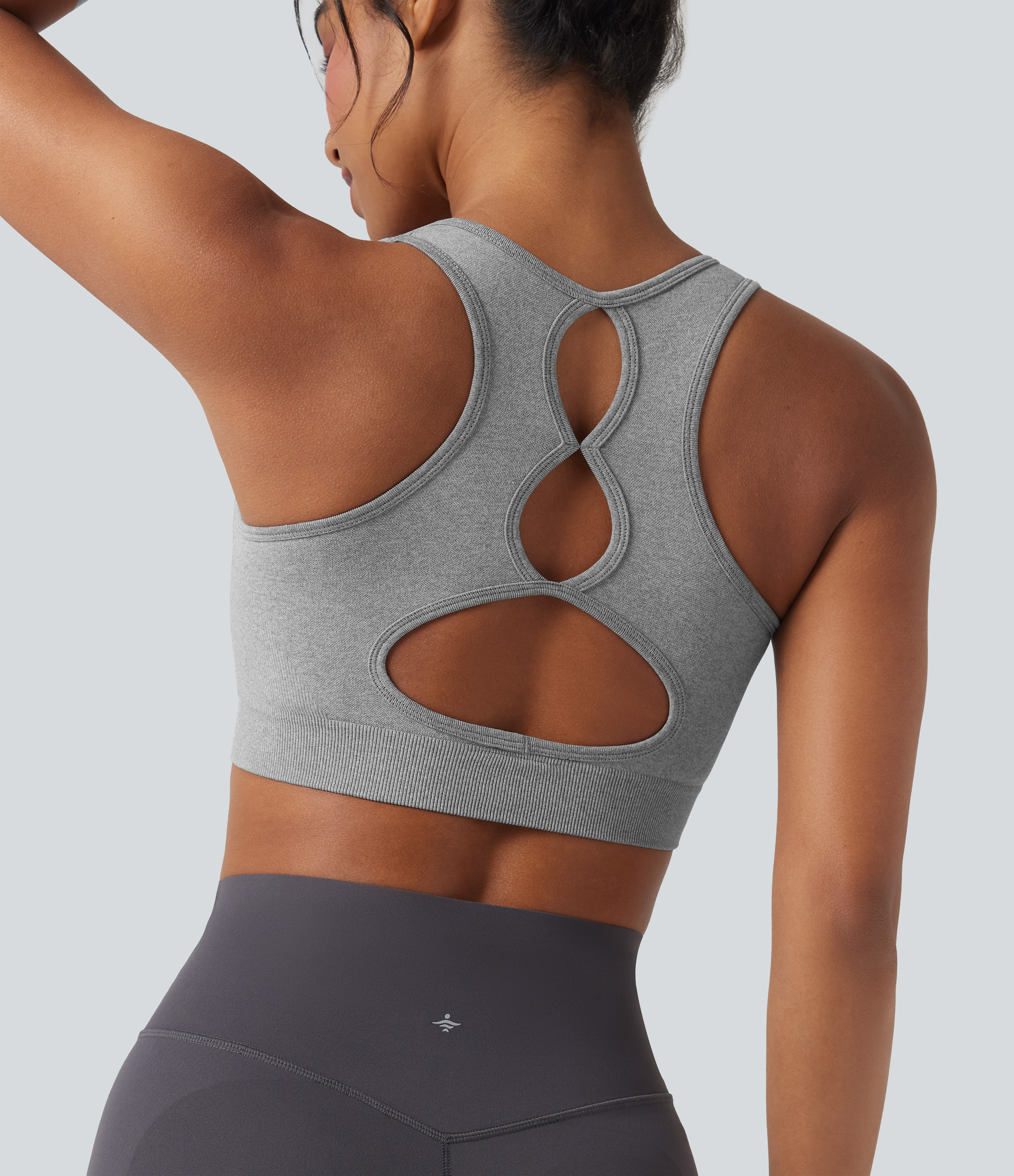 Brassière de sport yoga maintien léger col U dos nu sans couture OneForm Seamless Flow