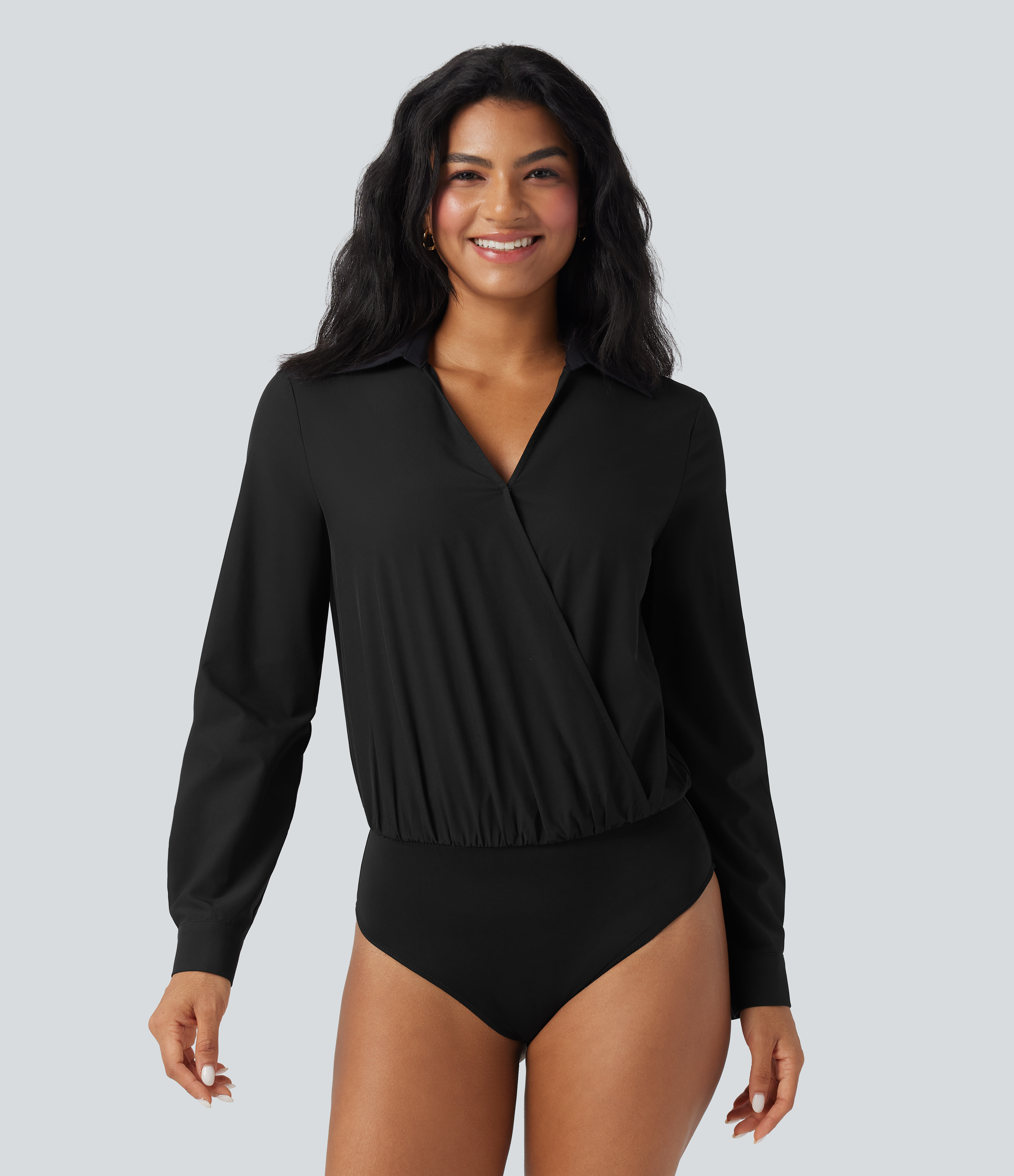 Noir Body chemise de travail Breezeful™ col V manches longues séchage rapide / 2