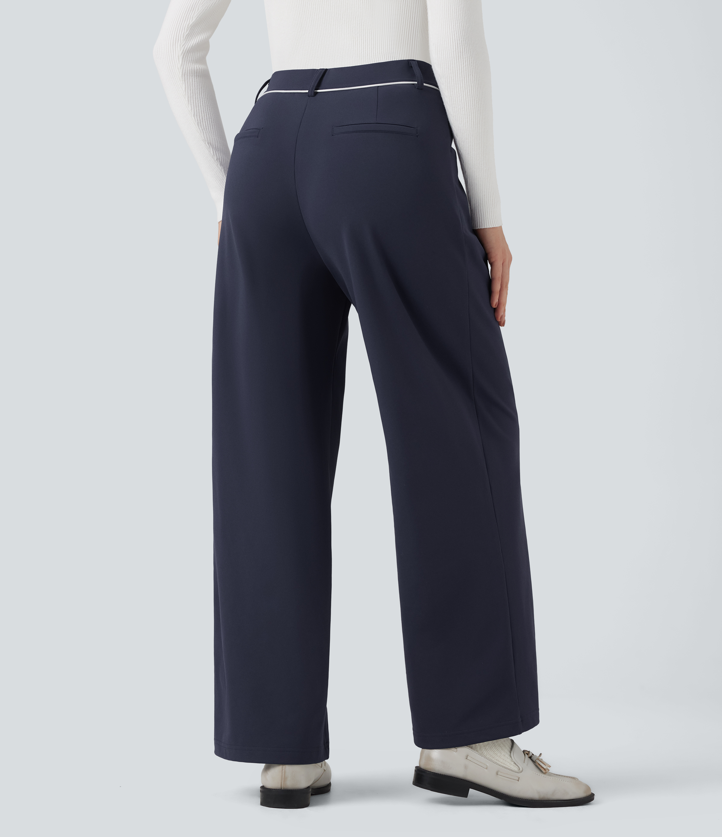 Overture SoftlyZero™ Plush Thermal Mid Rise Straight Leg Work Trousers with Pockets / 2