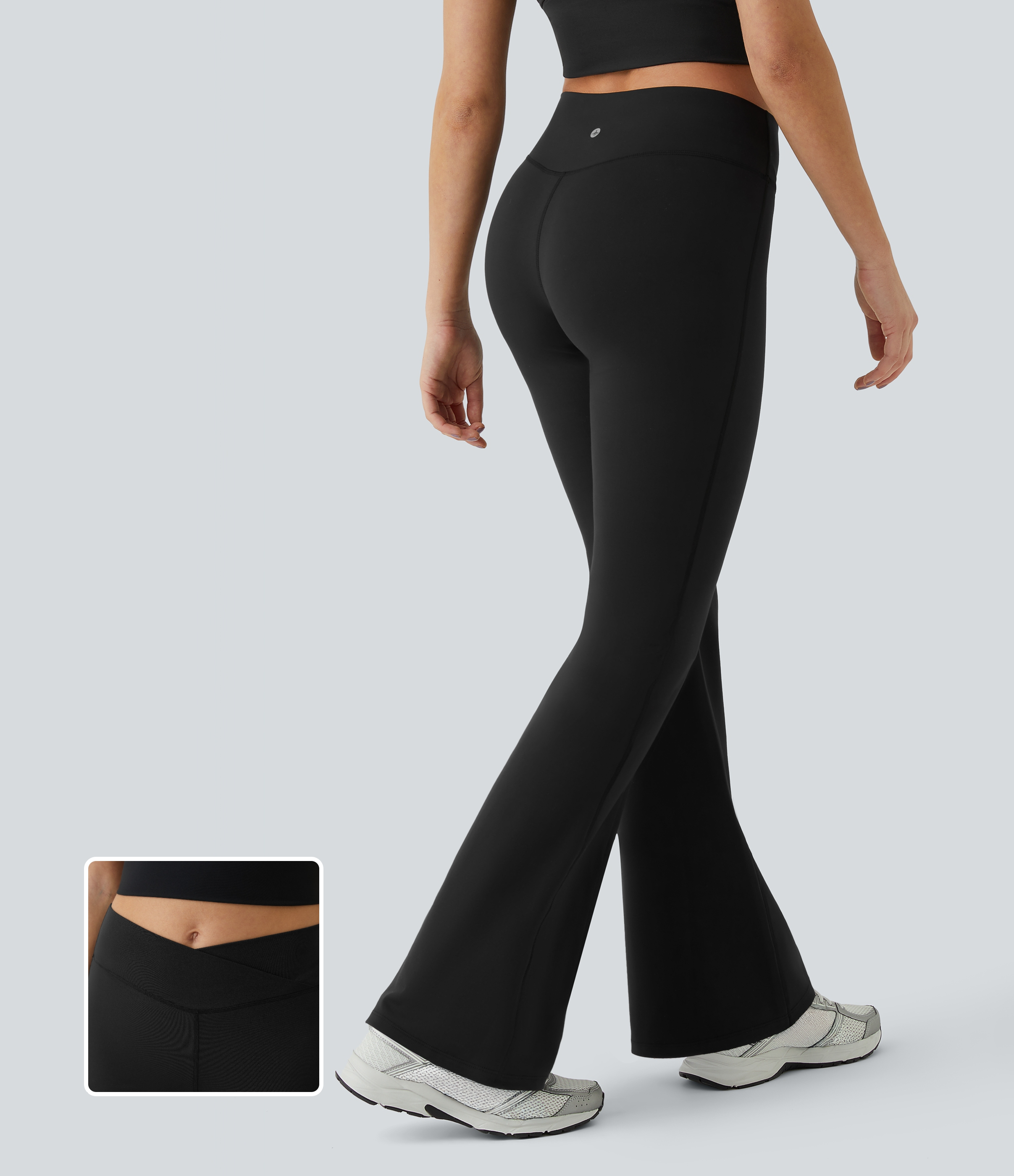 Women’s DayStretch High Waisted Crossover Flare Yoga Leggings - Halara 